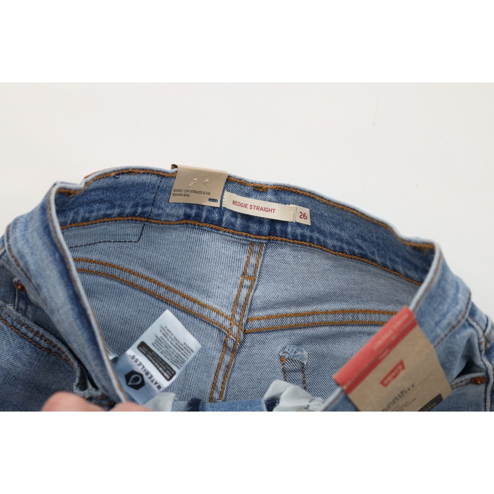 Levi's Deadstock Vintage Y2K Levis Button Fly Wedgie Straight Jeans Size 26" / US 2 / IT 38 - 7 Thumbnail