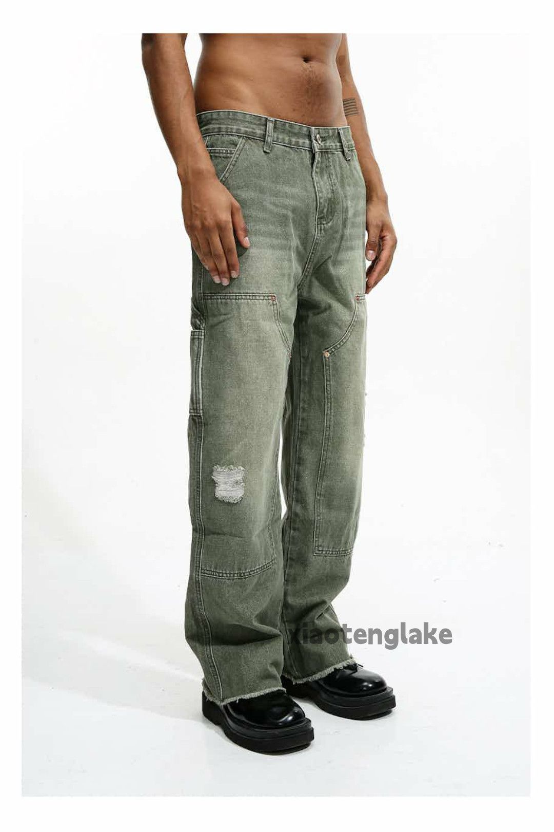 Jean × Vintage washed faded cleanfit yuppie carpenter workwear jeans Size US 30 / EU 46 - 2 Thumbnail