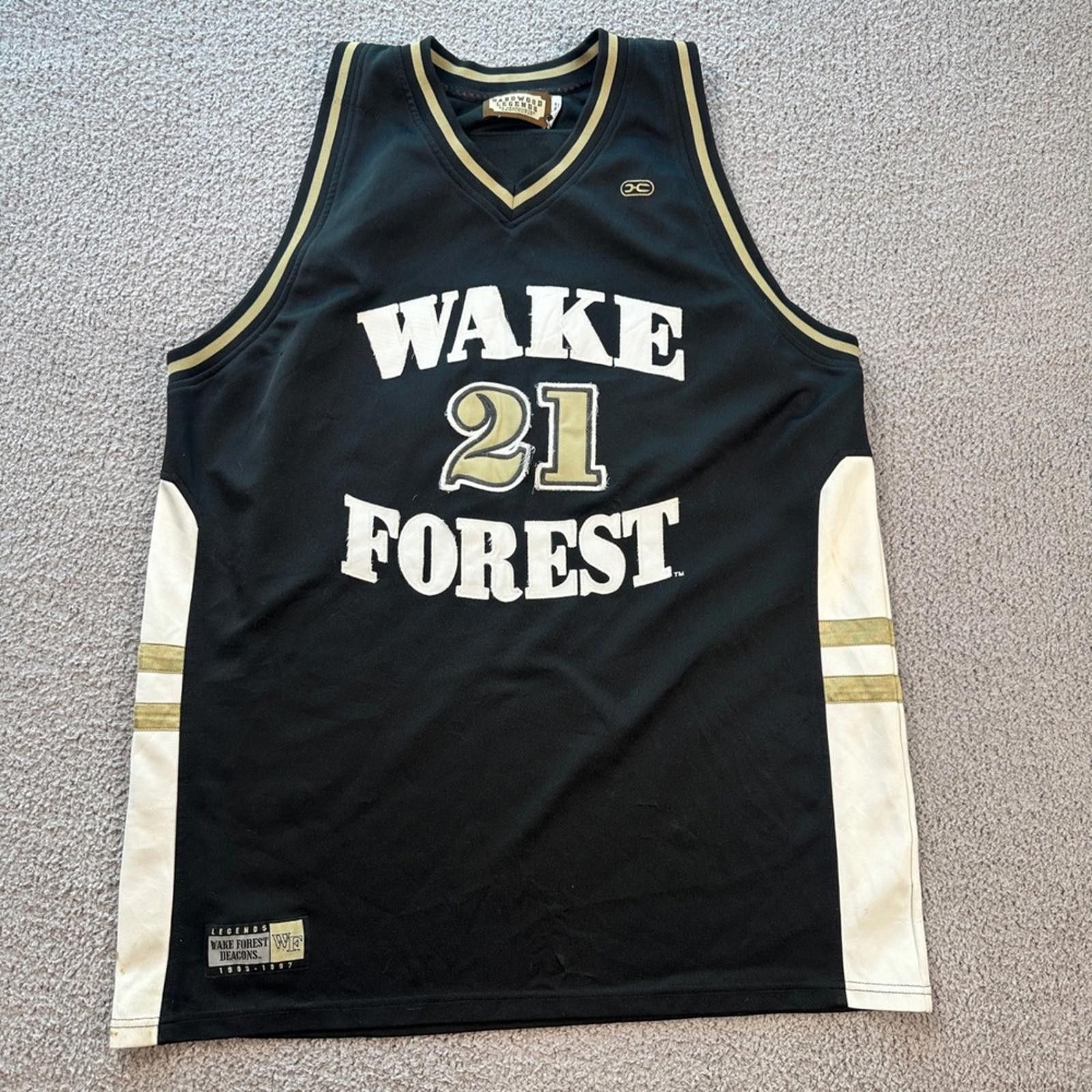 Wake Forest Deacons Tim Duncan Basketball Jersey 21 XXL