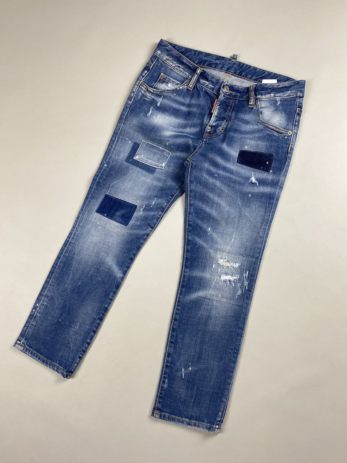 Designer × Dsquared2 Dsquared ladies distressed denim cropped jeans size 38 Size 26" / US 2 / IT 38 - 4 Thumbnail