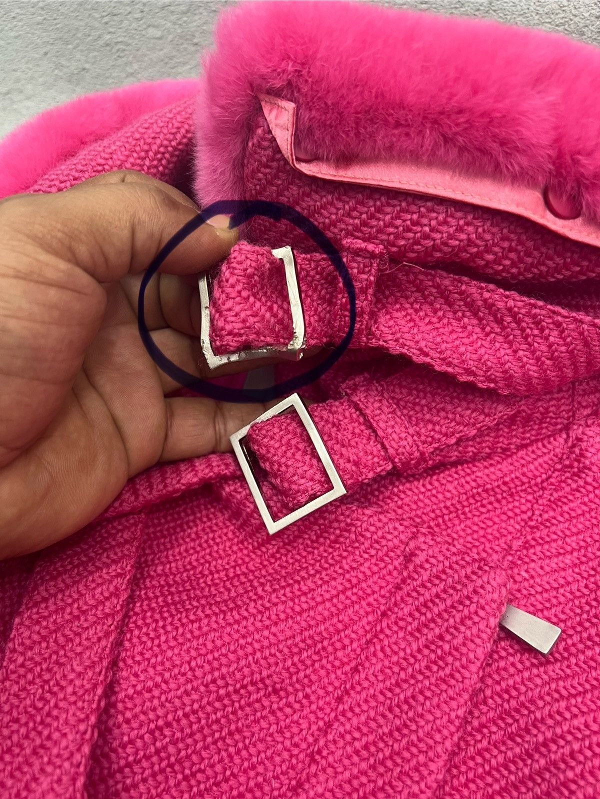 Karl Lagerfeld KARL LAGERFELD FUCHSIA TWEED JACKET Size S / US 4 / IT 40 - 17 Thumbnail