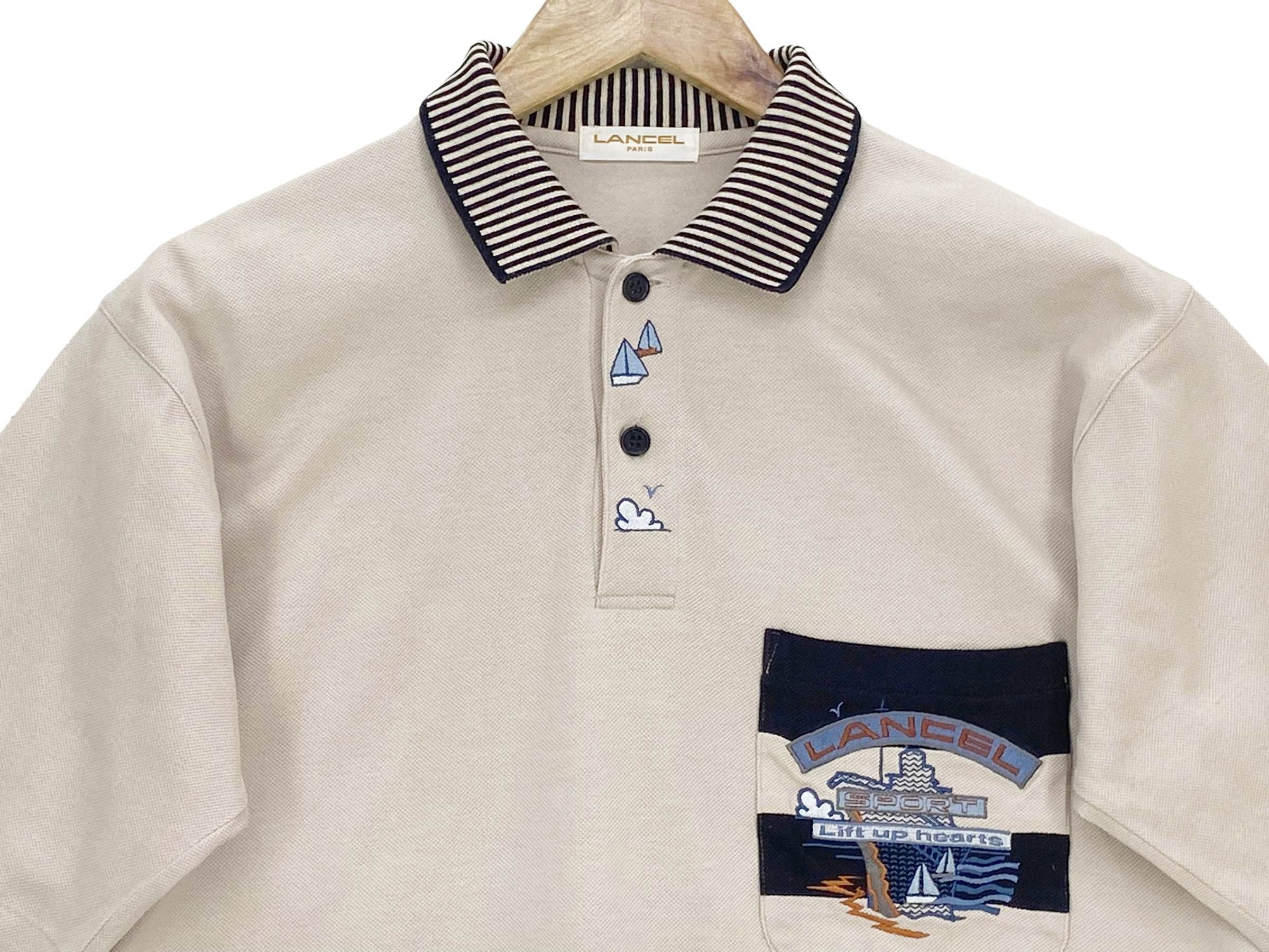 Lancel × Vintage Polo Golf Shirt Designer Vintage Shirt Size US XXS / EU 40 - 3 Thumbnail