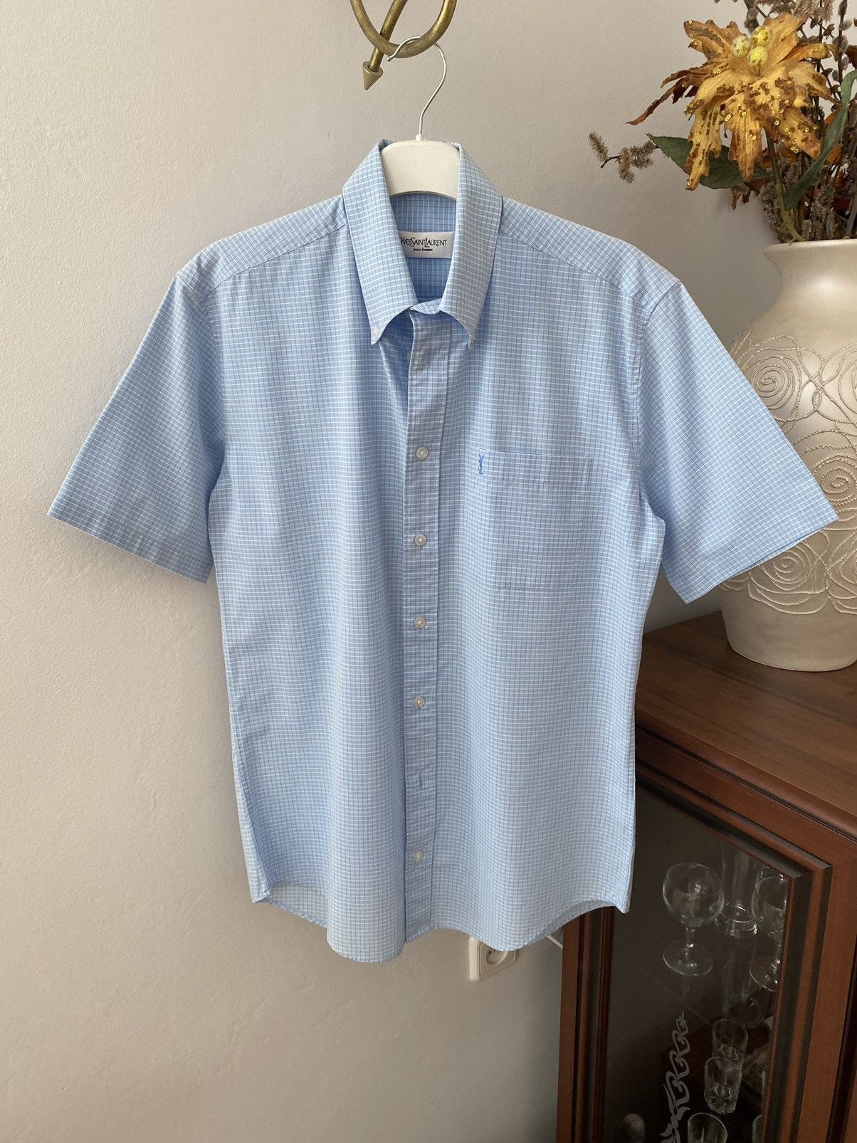 Vintage Yves Saint Laurent YSL Short Sleeve Shirt Button Up