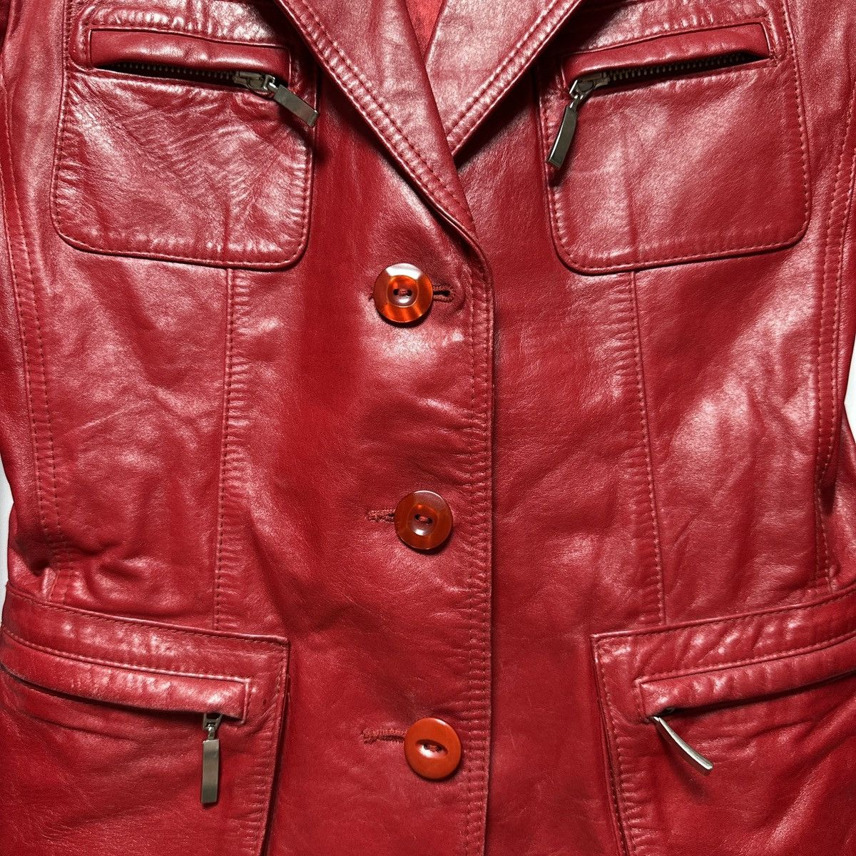 Other Vintage leather red jacket rare y2k Size S / US 4 / IT 40 - 4 Thumbnail