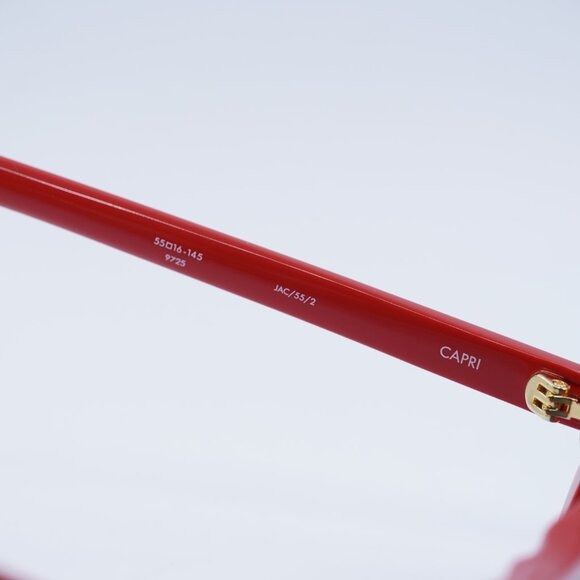 Jacquemus Jacquemus CAPRI JAC/55 C2 Sunglasses Red Rectangle Frame Size ONE SIZE - 6 Thumbnail