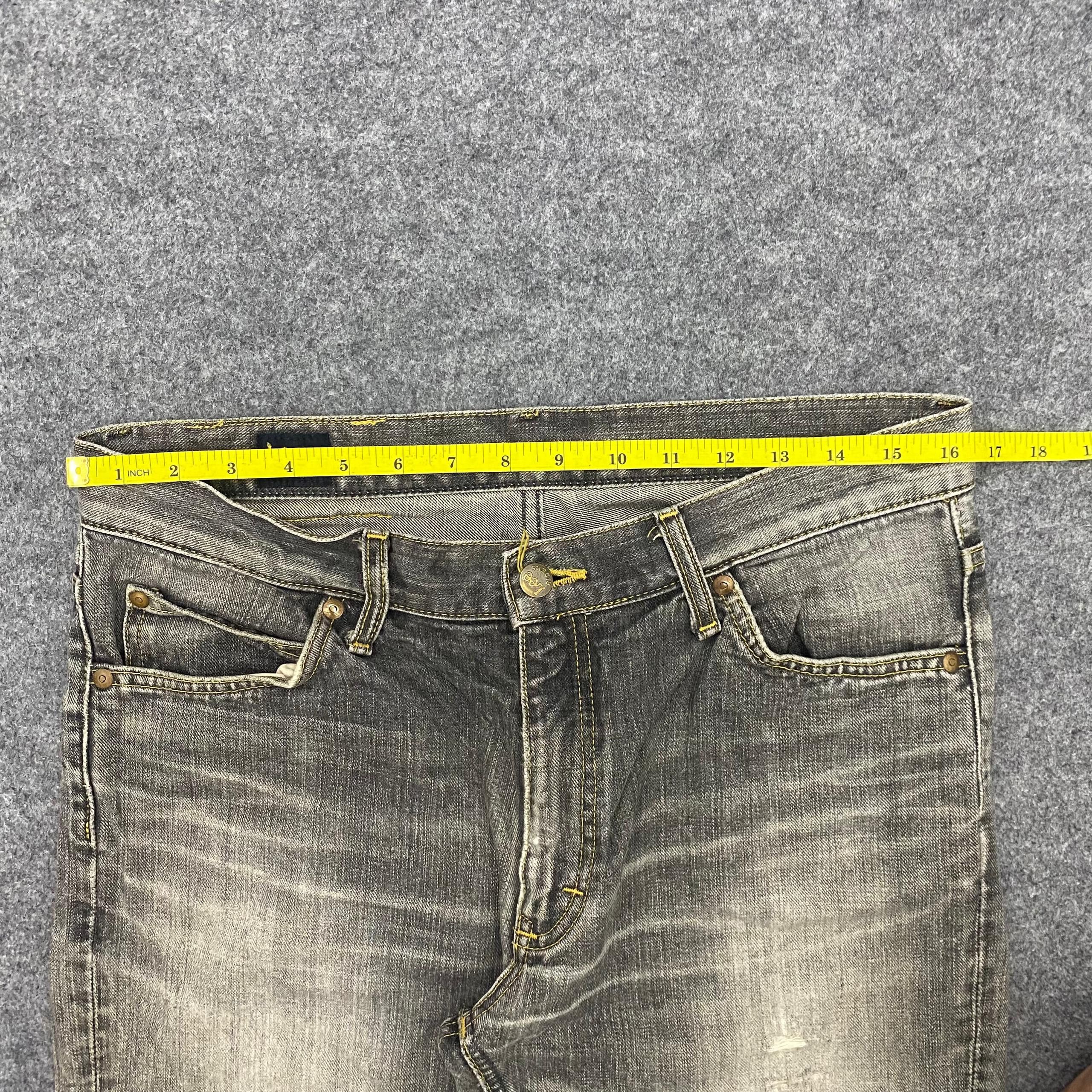Japanese Brand 💥Flare💥Vintage 90s Lee Riders Distressed Denim Size US 33 - 4 Thumbnail