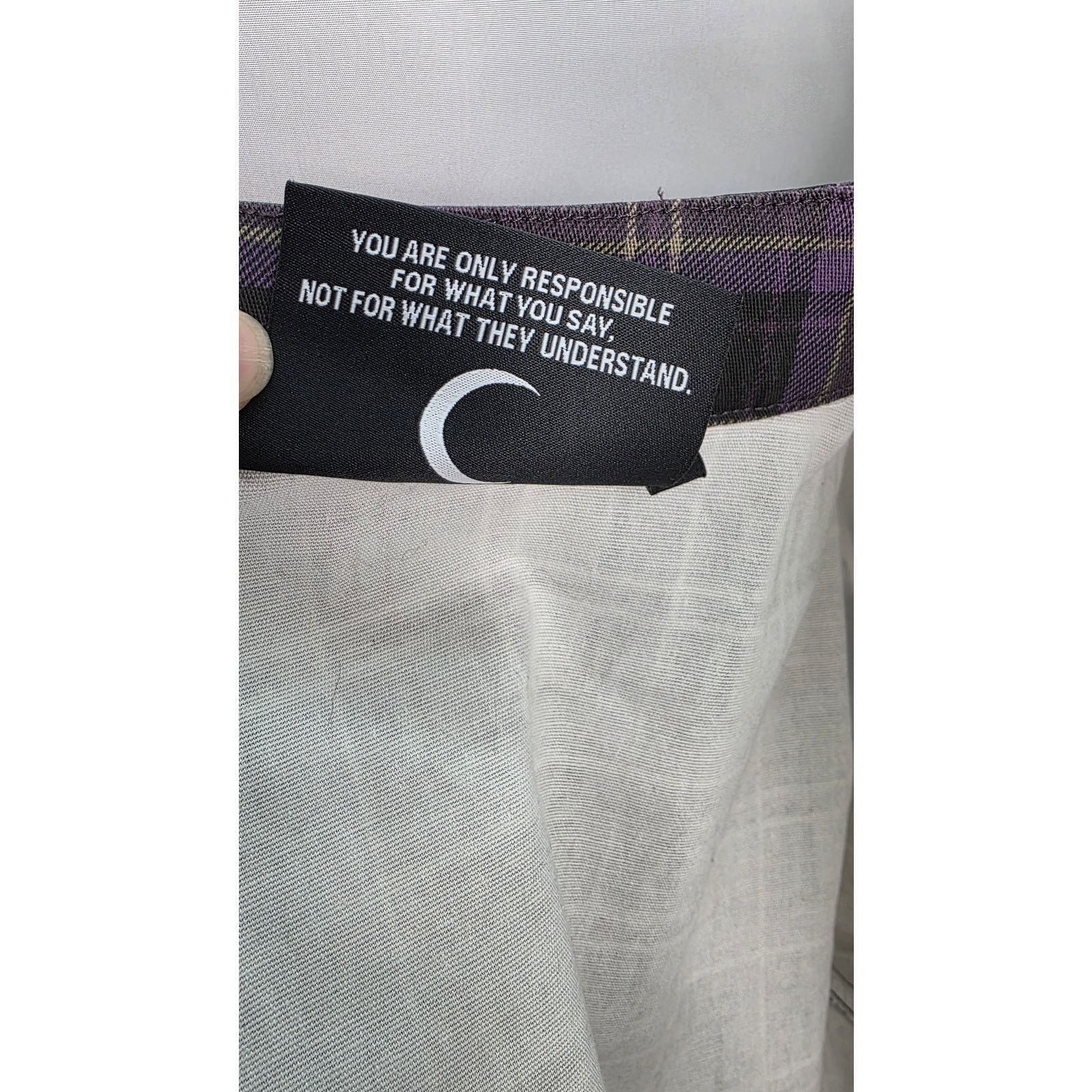Killstar Killstar Purple Plaid Moto Jacket Women's M Gothic Grunge Size M / US 6-8 / IT 42-44 - 5 Thumbnail