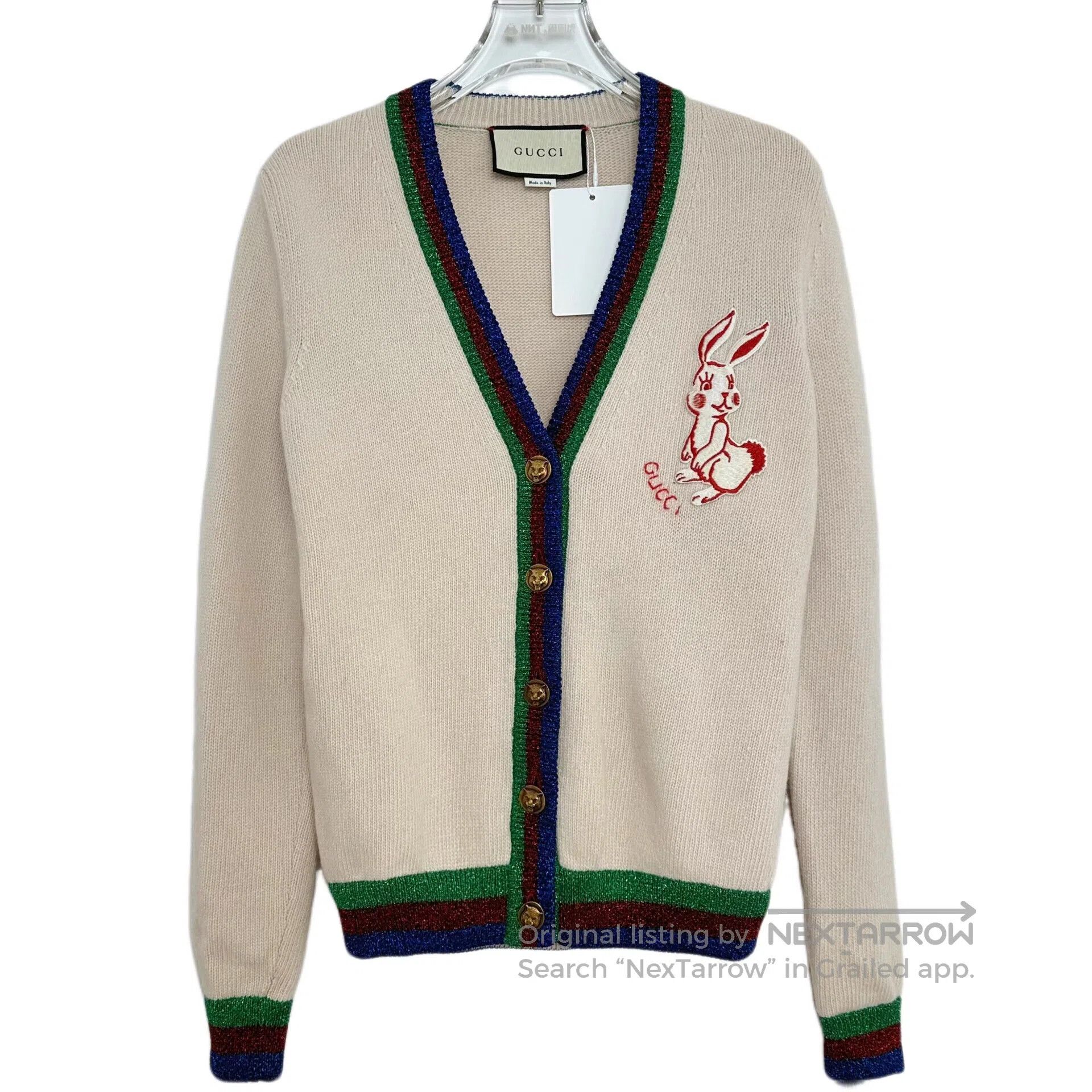 Gucci Guicci Color Blocked Striped Edge Wool V-neck Single-breas Size XS / US 0-2 / IT 36-38 - 1 Thumbnail