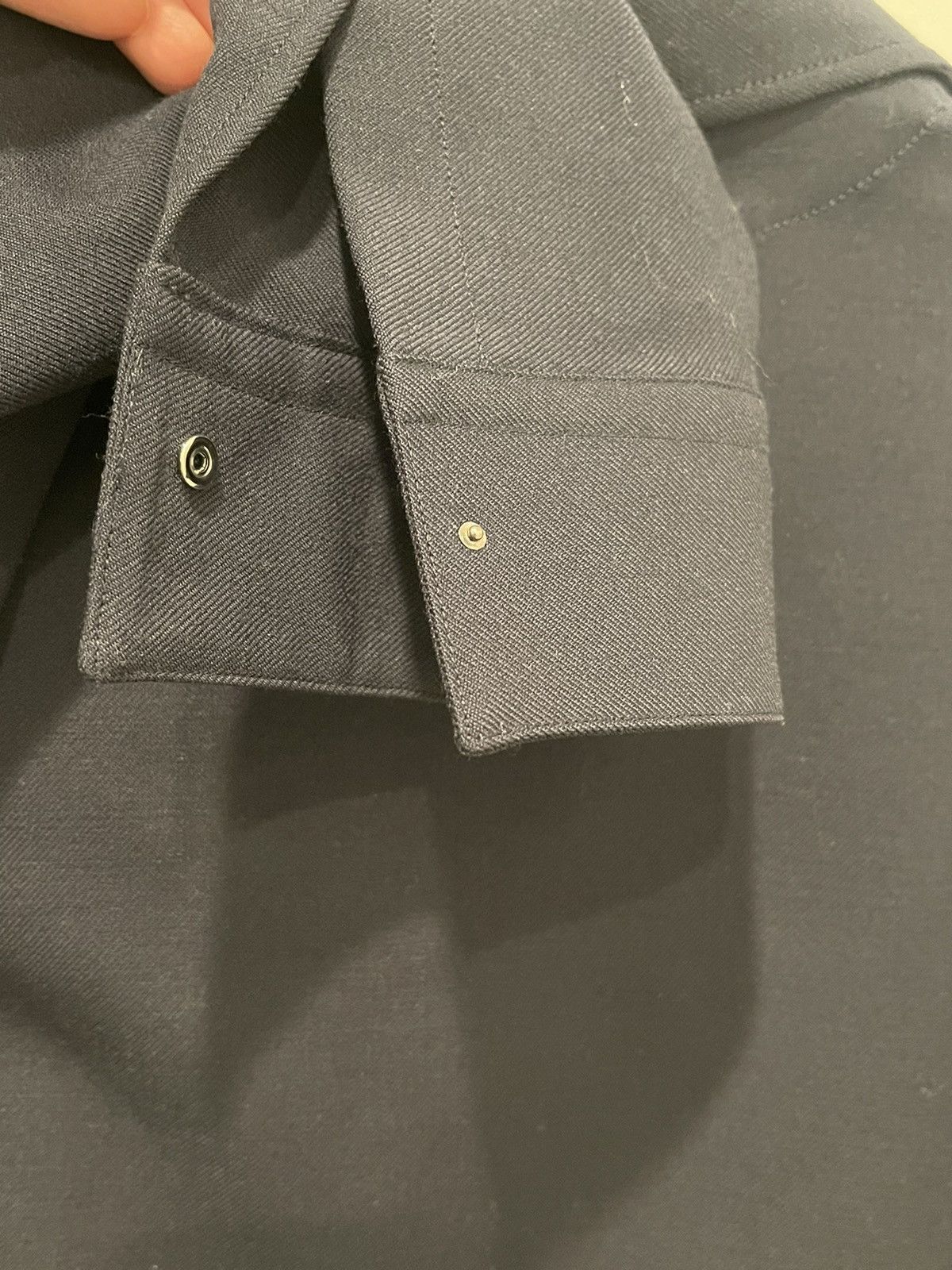 Lanvin Navy Blue Virgin Wool Half Zip Long Sleeve Polo