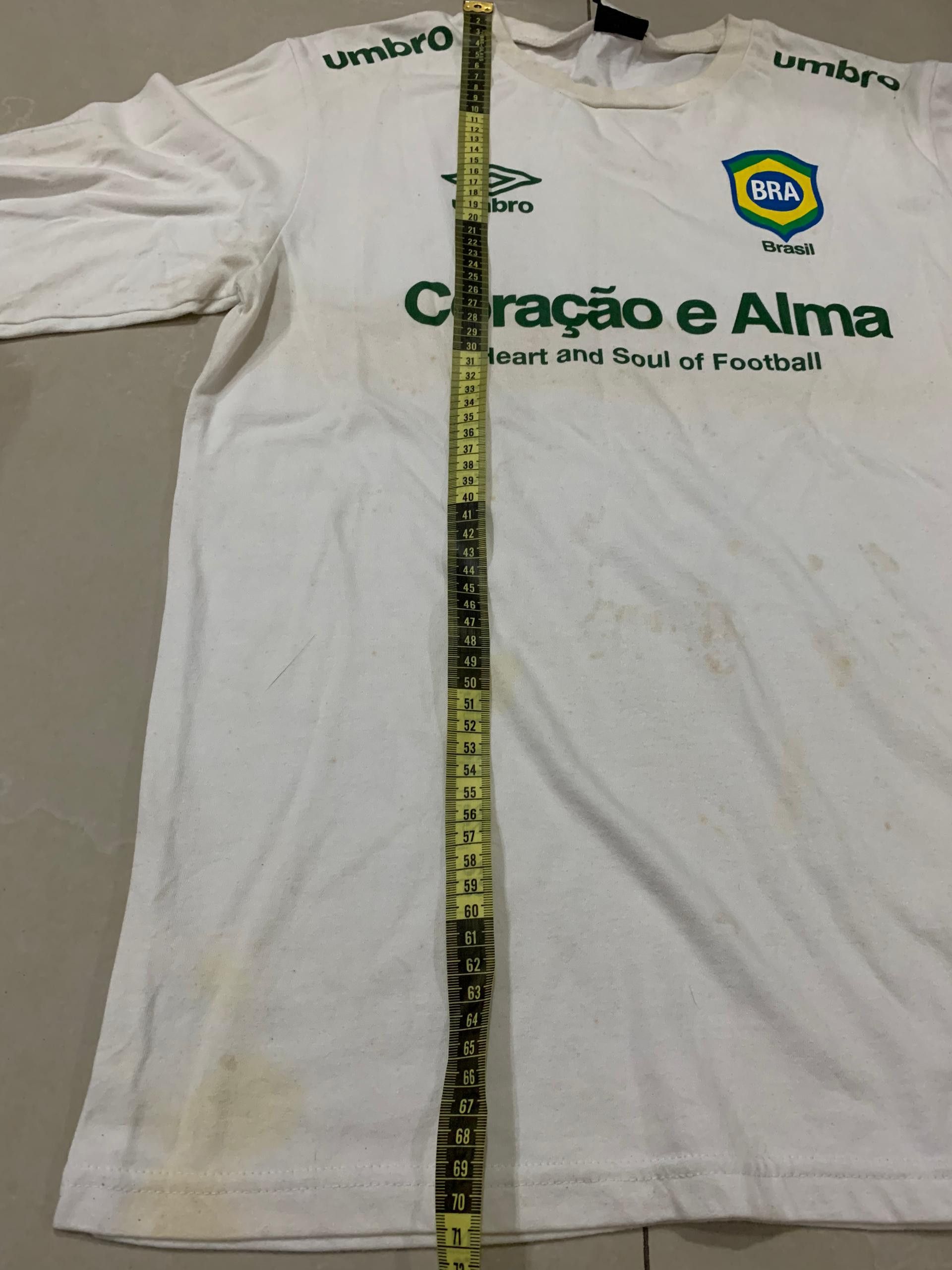 Vintage Japanese Brand × Umbro Brazil x Umbro Soccer Tshirt Size US L / EU 52-54 / 3 - 4 Thumbnail