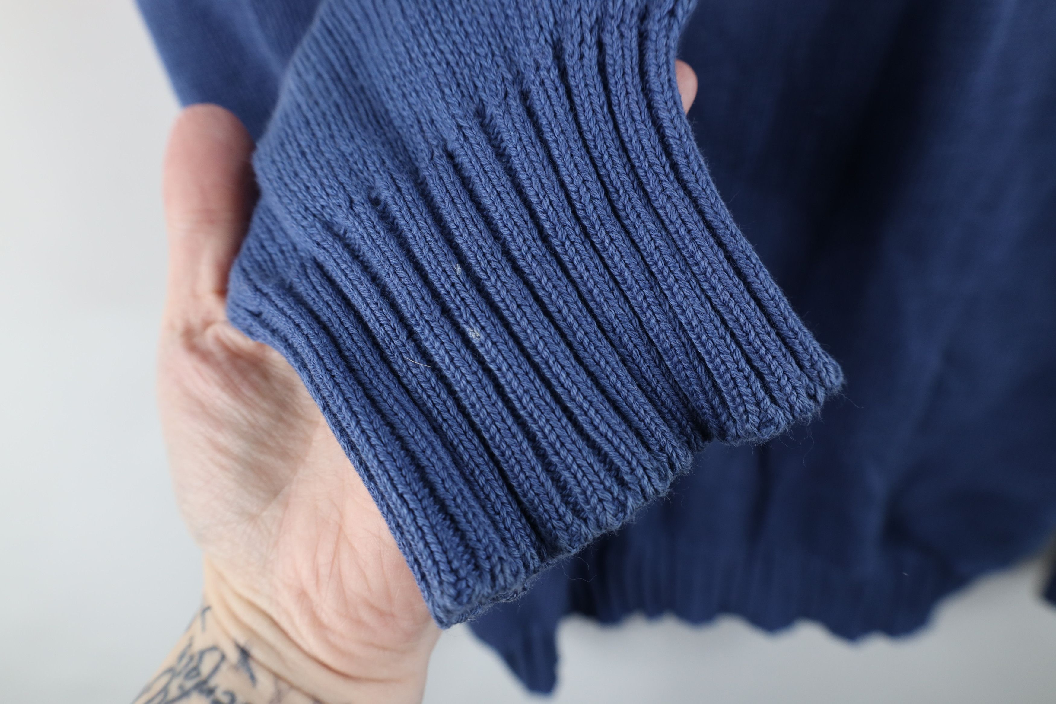 Brooks Brothers × Vintage Vintage 60s Brooks Brothers Cotton Knit Sweater Blue USA Size US L / EU 52-54 / 3 - 7 Thumbnail