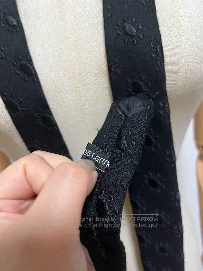 Ann Demeulemeester Ann Demeulemeester Embroidered Tie Size ONE SIZE - 4 Thumbnail