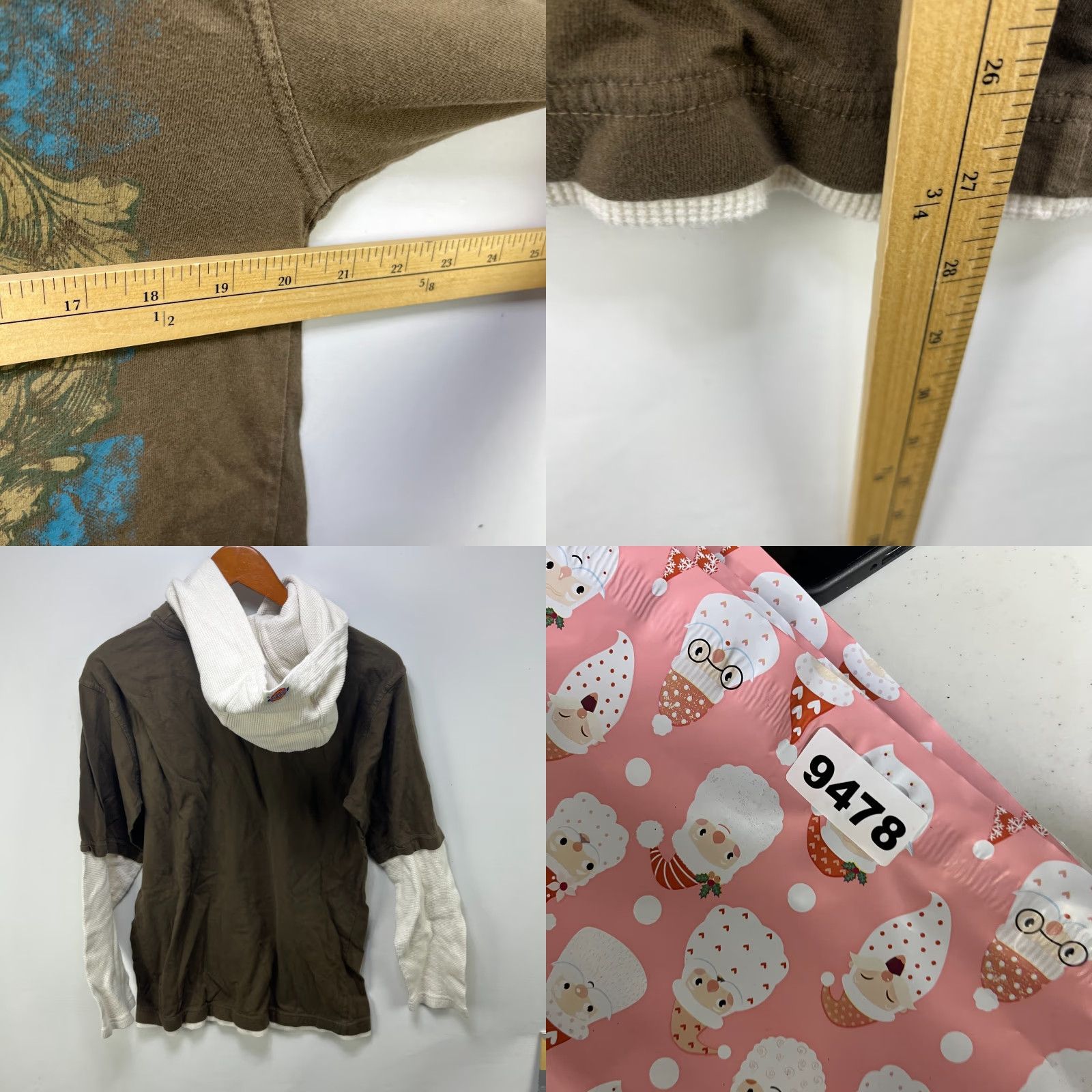 Dickies VINTAGE Dickies Shirt Crew Neck Long Sleeve Thermal Hooded Cross Affliction Skater Cotton Fleece Logo Brown M Mens Size US M / EU 48-50 / 2 - 8 Thumbnail
