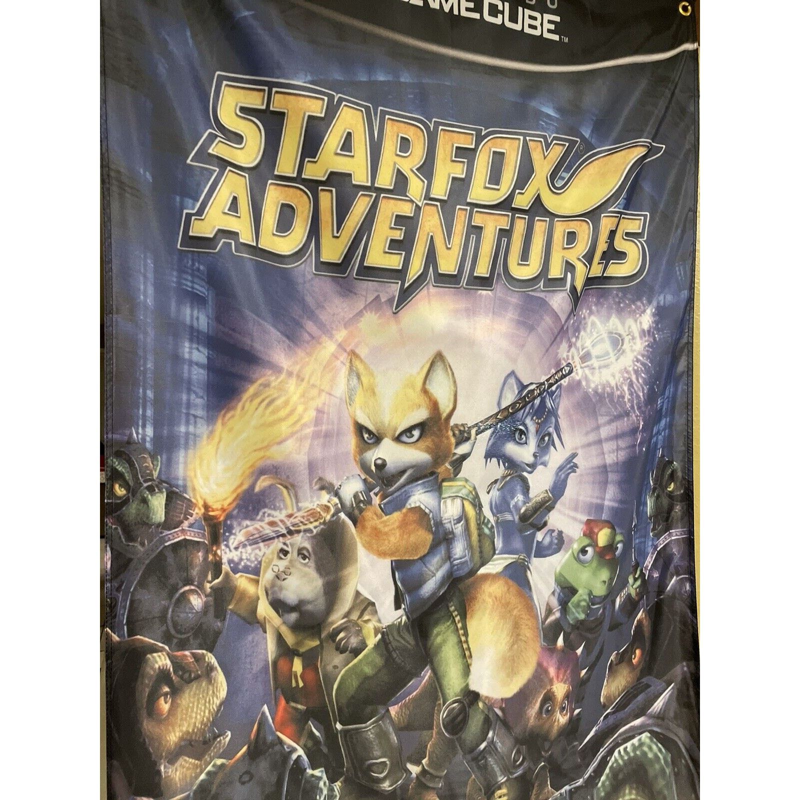 Nintendo Starfox Adventures 5ft Flag Nintendo Gamecube 2002 Banner Size ONE SIZE - 2 Thumbnail