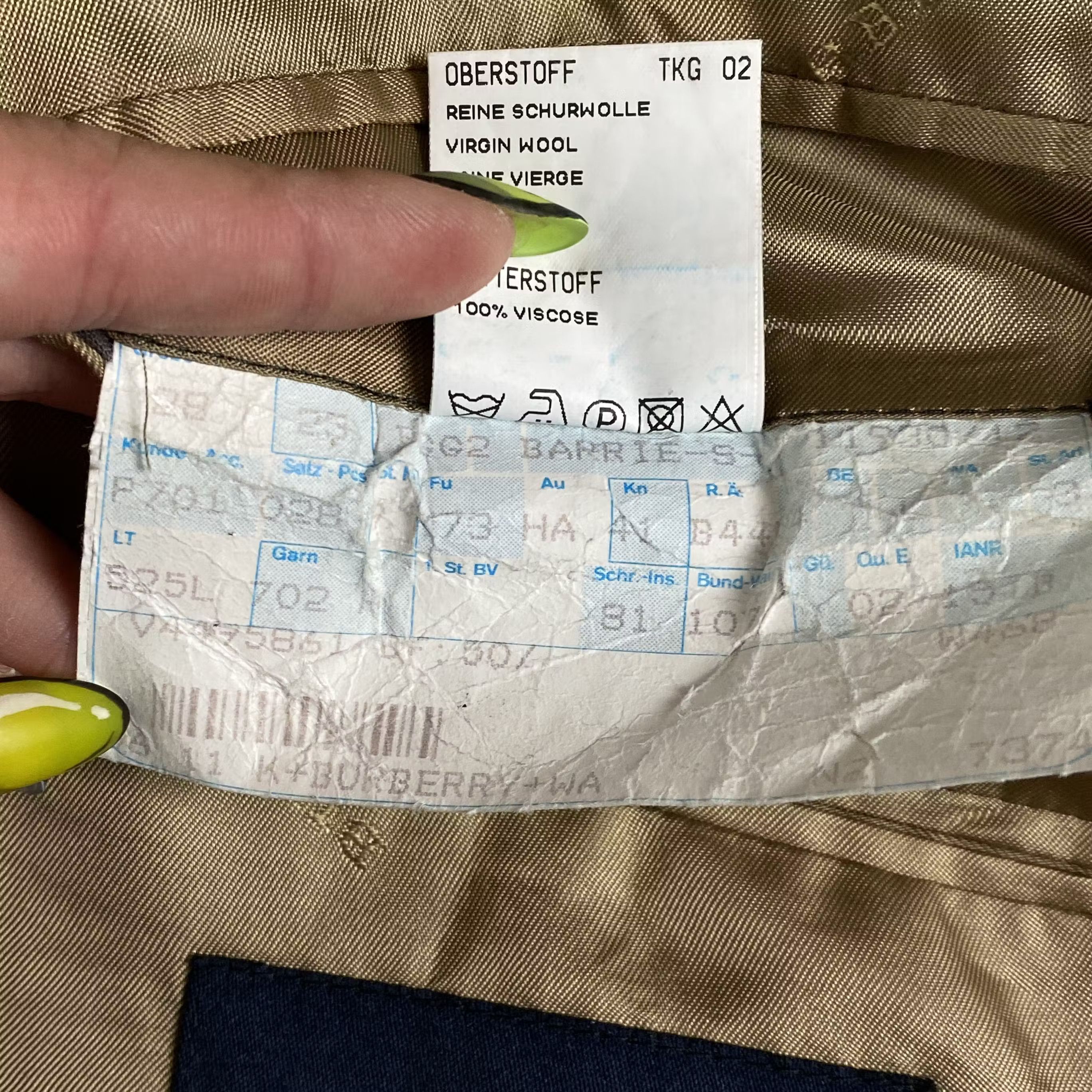 Burberry × Vintage Mens Jacket Burberry Vintage Size L Size 50R - 8 Thumbnail