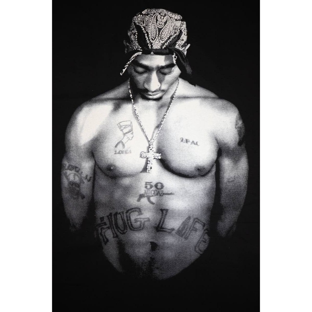 AAA Vintage 90s Tupac Shirt Thug Life Rap Tee Hip Hop Black 3XL Size US XXL / EU 58 / 5 - 4 Thumbnail