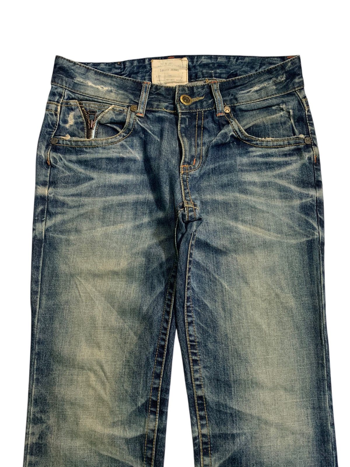 Tornado Mart JAPANESE LOLITA FADED & RUSTY PUNK DISTRESSED DENIM Size US 33 - 5 Thumbnail