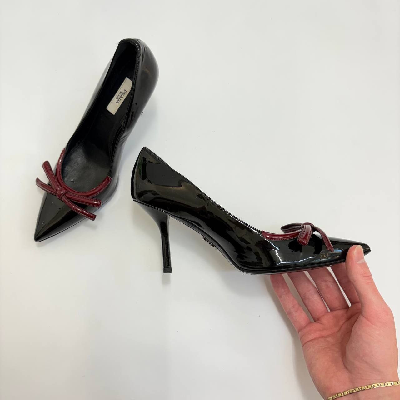 Prada Prada Patent Leather Heels Size US 7 / IT 37 - 3 Thumbnail