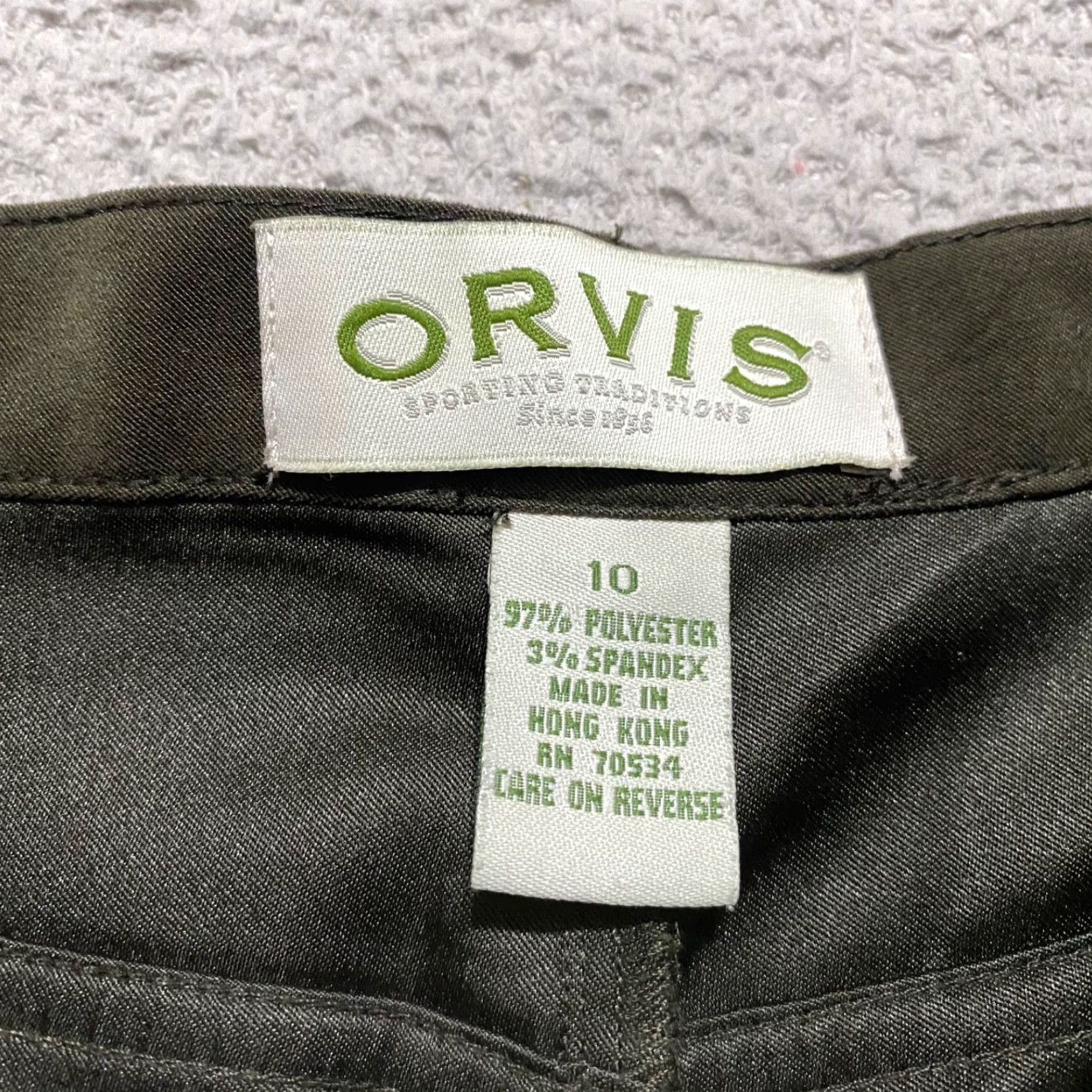 Orvis Orvis Womens Pants Green Straight High Rise 30" Inseam 30" Polyester Spandex Chino Regular Size 10 For Travel Casual Womens Size 30" / US 8 / IT 44 - 3 Thumbnail