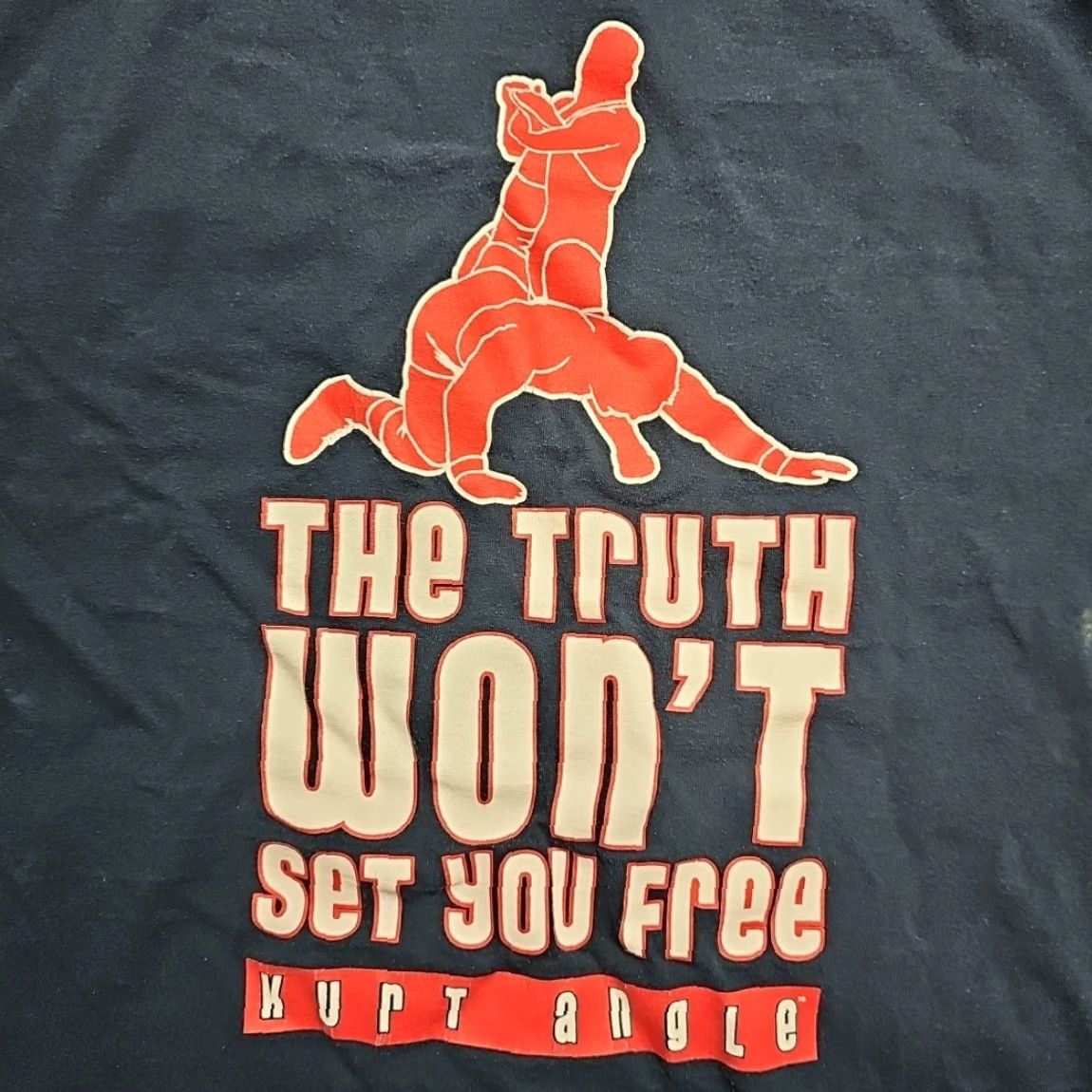 X-LARGE VINTAGE WWE Kurt Angle T-Shirt Men XL Blue Submit AAA Tag Size US XL / EU 56 / 4 - 2 Thumbnail