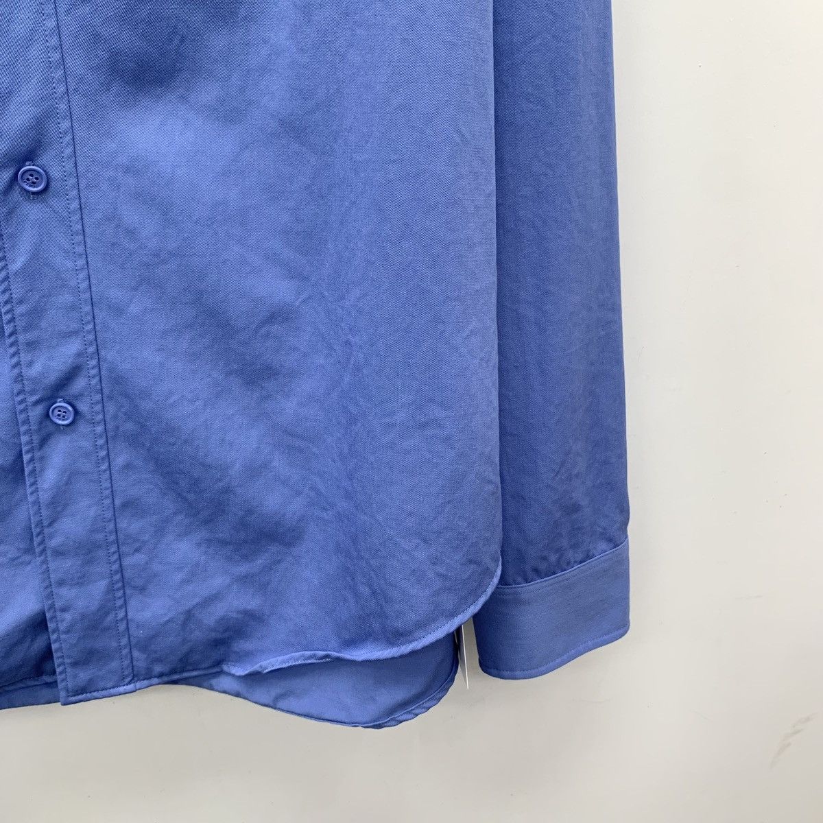 Loewe Loewe Dark Blue Wool Long Sleeve Shirt K26WX Size M / US 6-8 / IT 42-44 - 4 Thumbnail