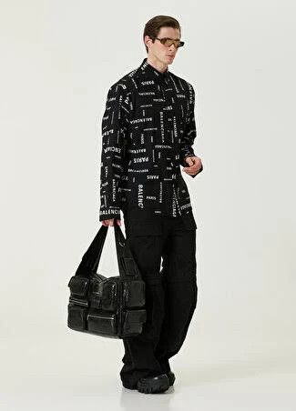 Balenciaga o1mt1gz0924 Bal Paris Allover Minimal Shirt Large Fit White Size US S / EU 44-46 / 1 - 2 Thumbnail