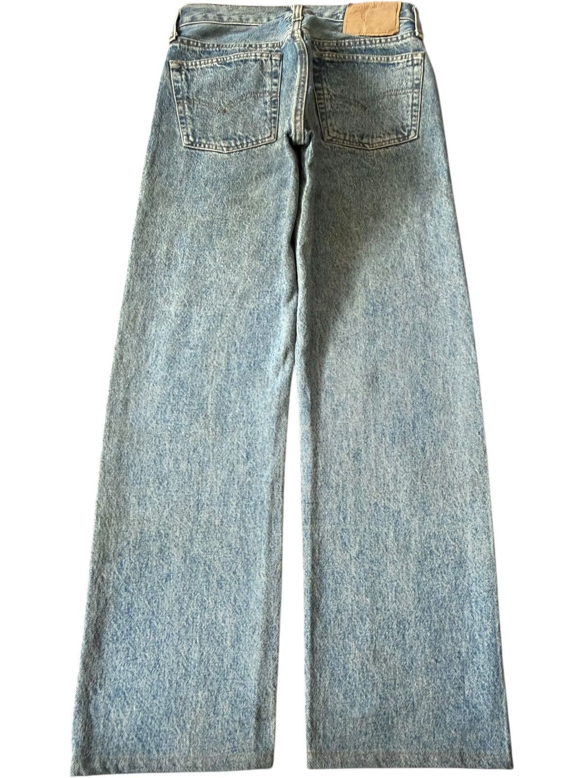 Levi's Vintage 80s Levis 501 Blue Wash Jeans Button 555 Size US 27 - 2 Thumbnail