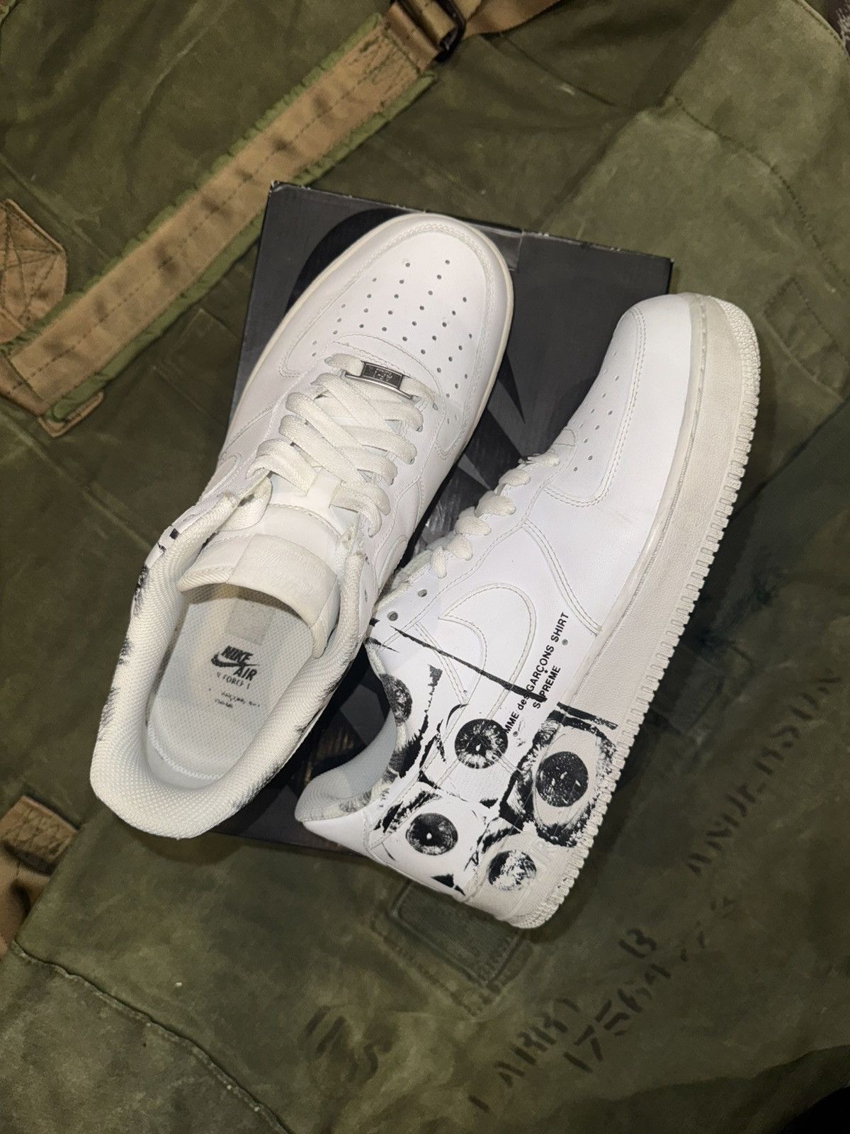 Comme des Garcons SHIRT × Nike × Supreme Nike AF1 Low Supreme CDG *rare* Size US 10 / EU 43 - 3 Thumbnail