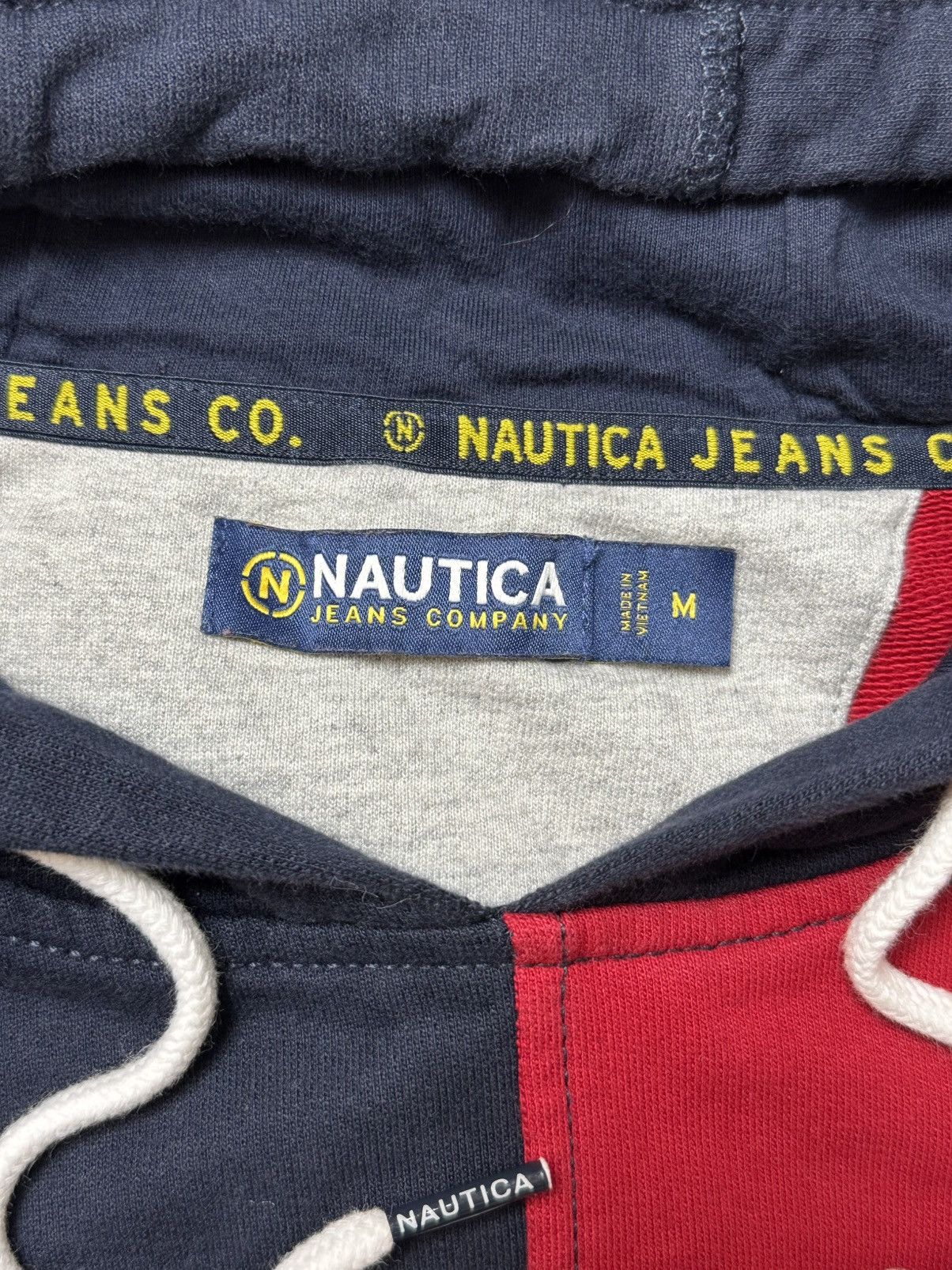 Nautica Nautica Jeans Co Colorblock Hoodie Big Logo Patch – Size M Size US M / EU 48-50 / 2 - 6 Thumbnail