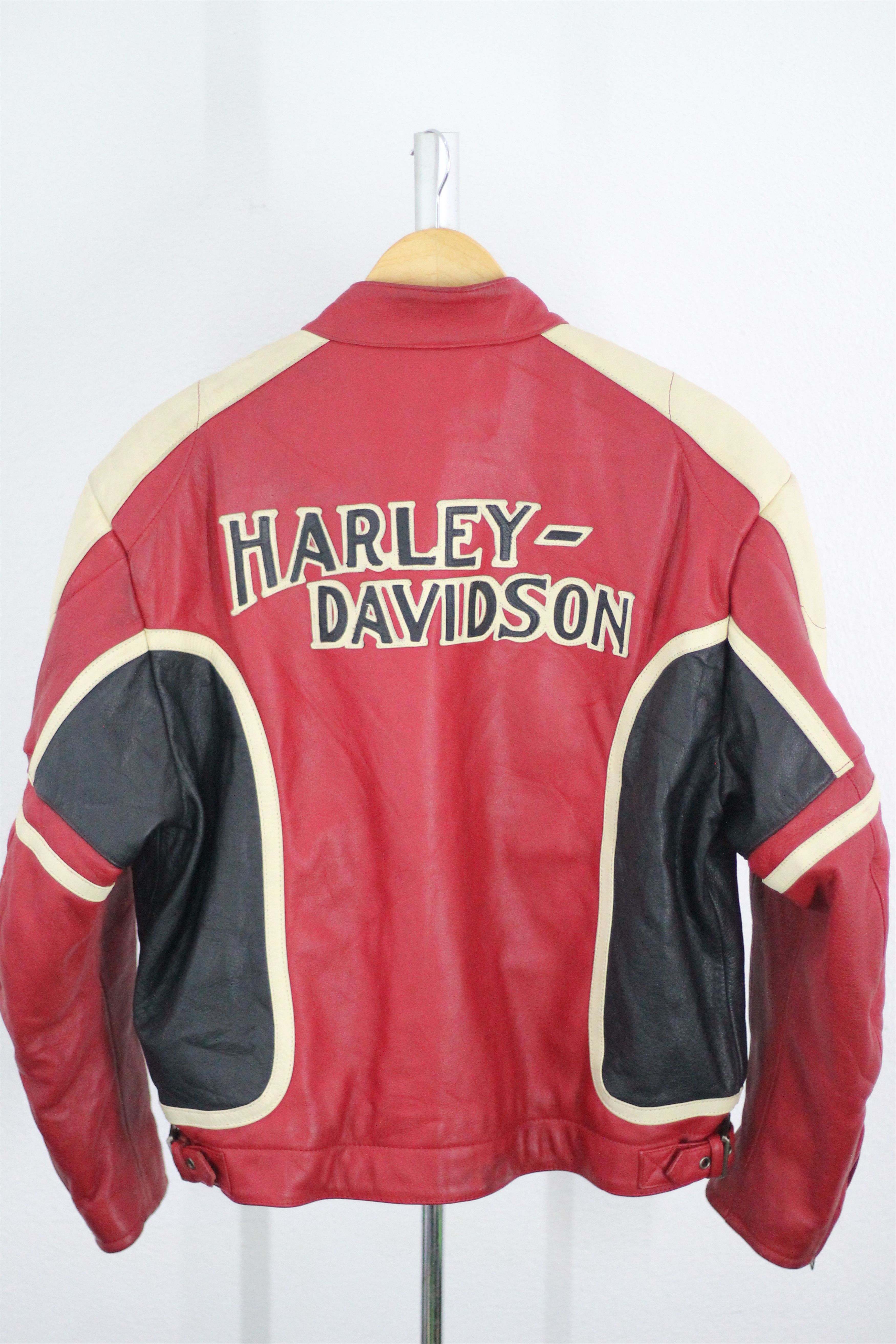 Harley Davidson × Vintage RARE! Vintage HARLEY DAVIDSON Leather Jacket. Size US L / EU 52-54 / 3 - 10 Thumbnail