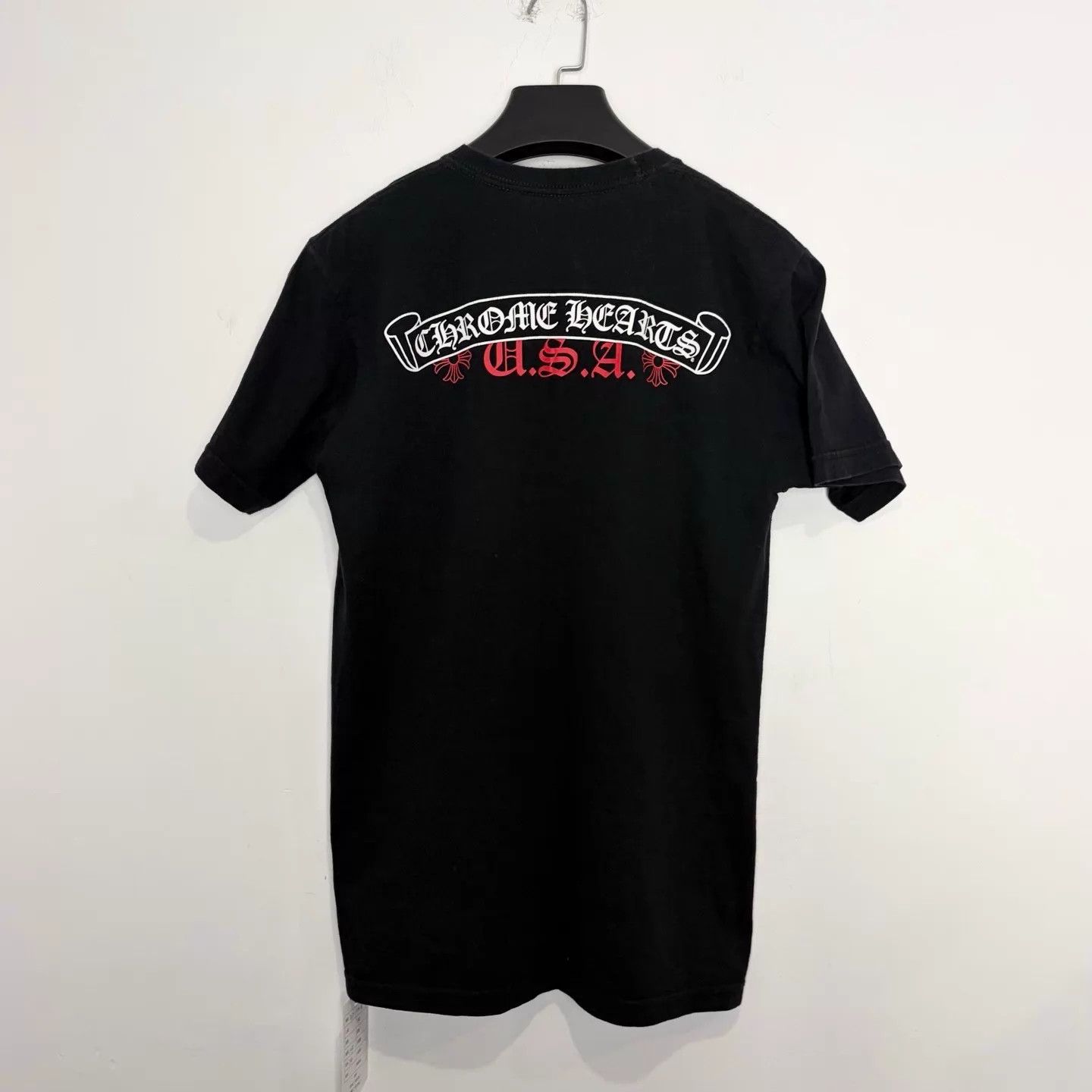 Chrome Hearts Chrome Hearts Black Scroll SS T-Shirt USA Red Lettering Size US M / EU 48-50 / 2 - 2 Thumbnail