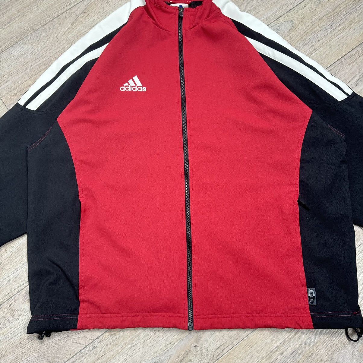 Adidas Vintage Y2K Adidas Sports 3 Stripes Track Jacket Red/Black Size US L / EU 52-54 / 3 - 3 Thumbnail