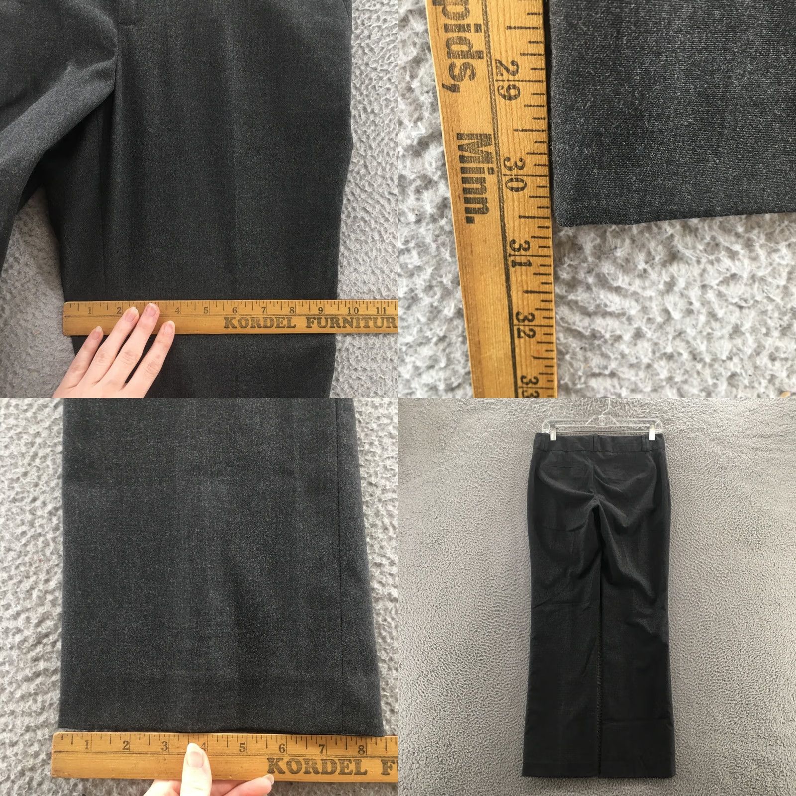 Banana Republic Banana Republic Dress Pants Women's Petite 4 Black Zip Flat Front 31x30.5 Tailored Workwear, Tapered Leg, 30.5 Inseam, 31 Waist, 4P Size 27" / US 4 / IT 40 - 8 Thumbnail