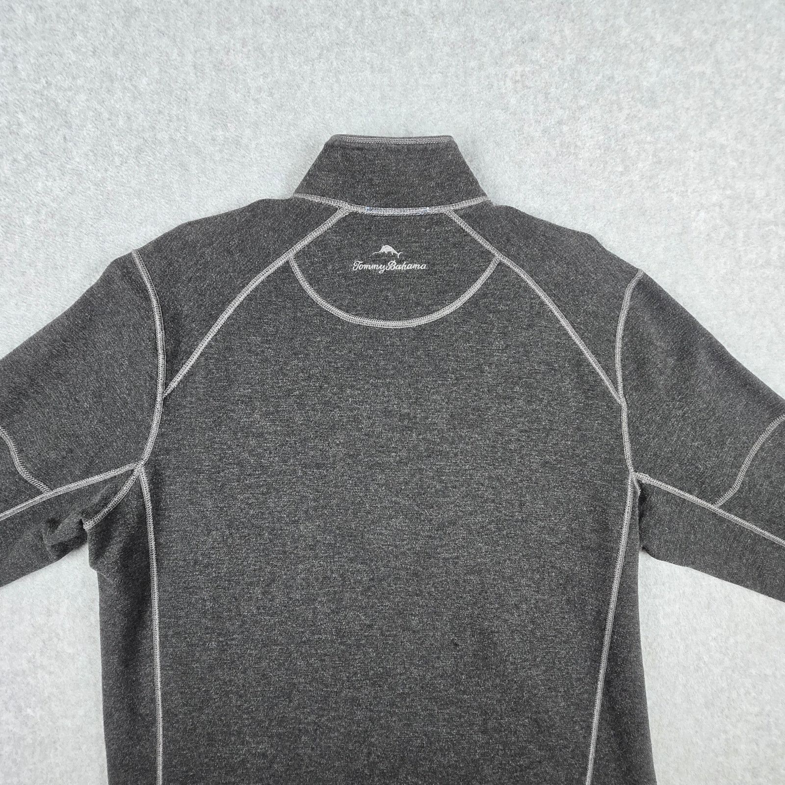 Tommy Bahama Tommy Bahama Lg Reversible 1/4 Zip Pullover Sweatshirt Gray Size US L / EU 52-54 / 3 - 13 Thumbnail