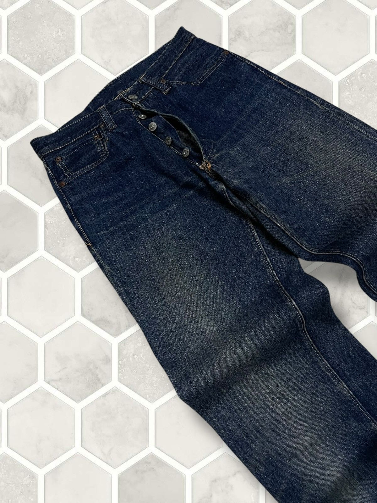 Sugar Cane Vintage Rare 1990s Japan Designer Sugar Cane Selvedge Denim Size US 27 - 7 Thumbnail