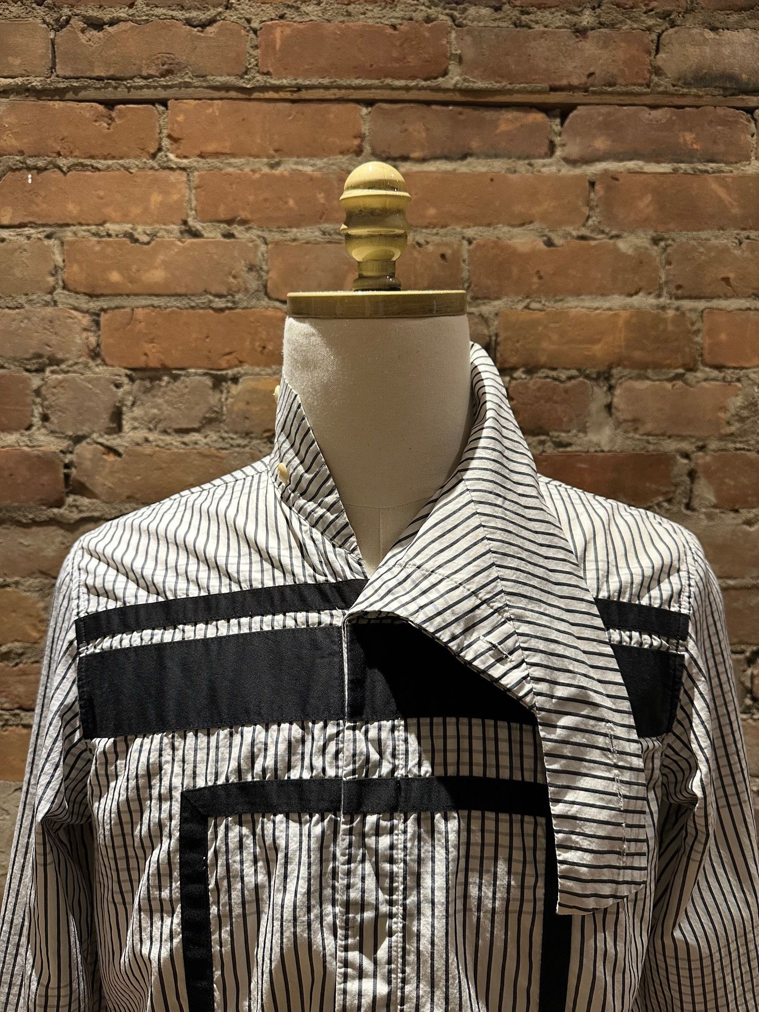 Rick Owens Rick Owens Mainline Striped Graphic Shirt – RU14S1294-GRAPH Size US M / EU 48-50 / 2 - 7 Thumbnail