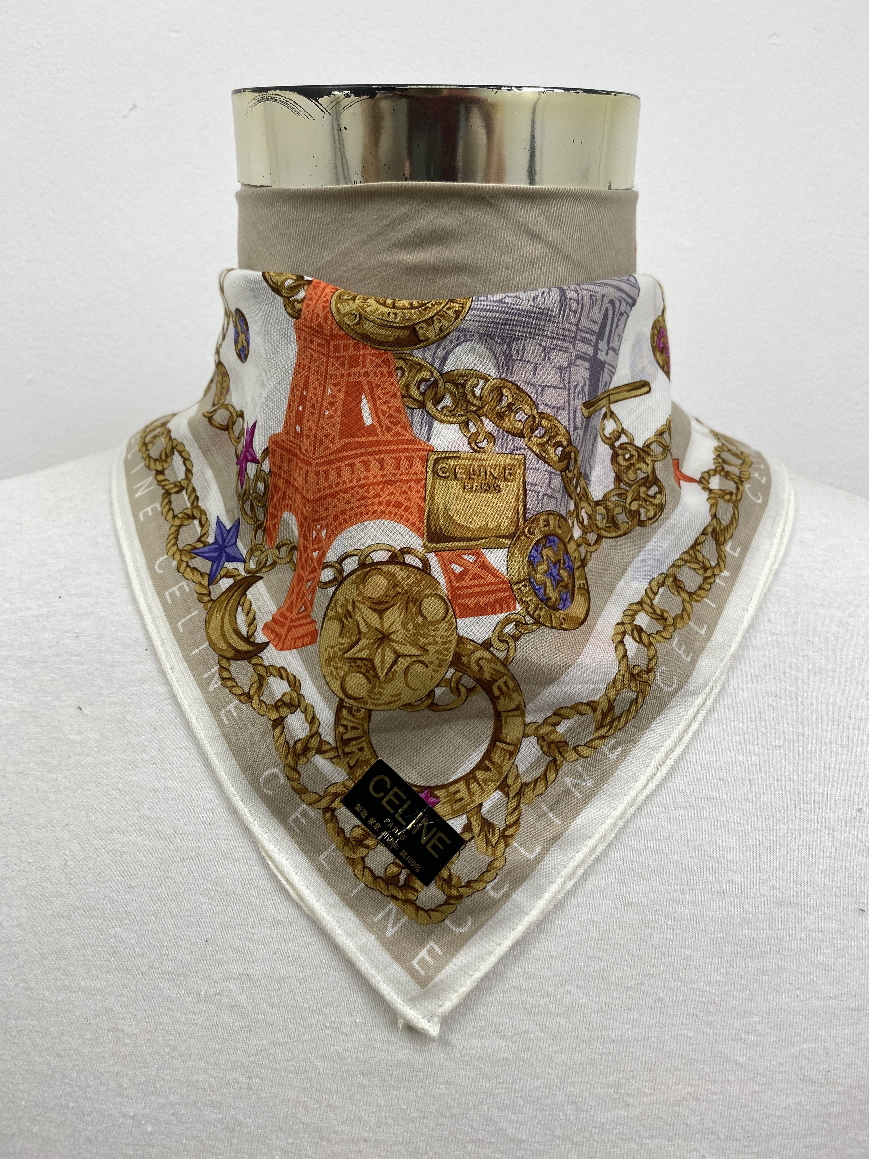Celine Celine Handkerchief / Neckerchief / Headscarf HKC0489 Size ONE SIZE - 2 Thumbnail