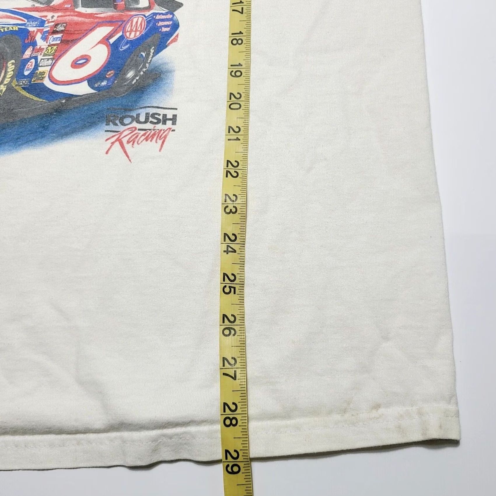 Hanes VINTAGE Mark Martin Nascar T-Shirt 2XL Roush Racing White Born To Perform Live To Race Mens Size US XXL / EU 58 / 5 - 7 Thumbnail