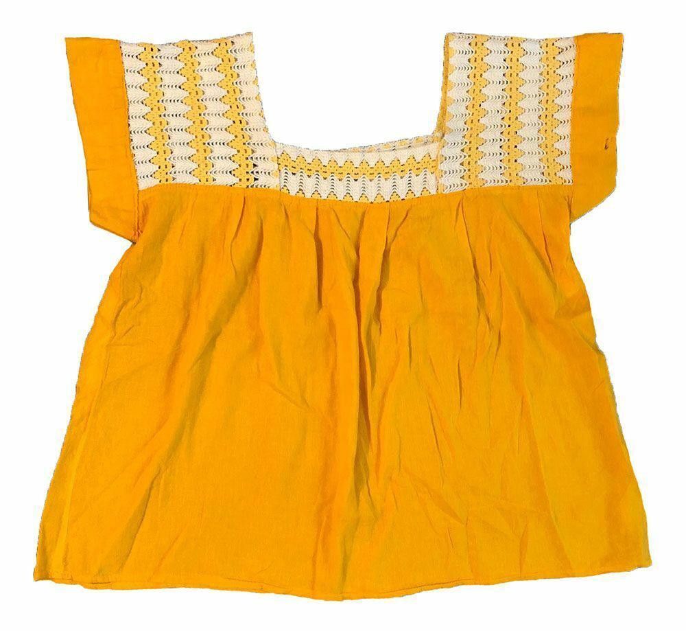 Designer Pre Owned Yellow Hand Made Blouse Xl Size XL / US 12-14 / IT 48-50 - 2 Thumbnail
