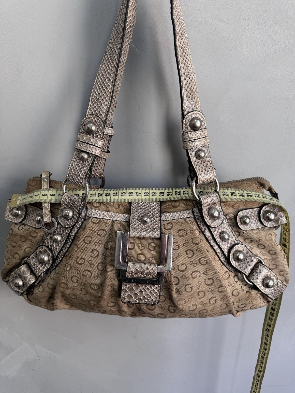 Guess × Vintage Vintage Archival Rare Guess Handbag with many zips Y2K Size ONE SIZE - 12 Thumbnail