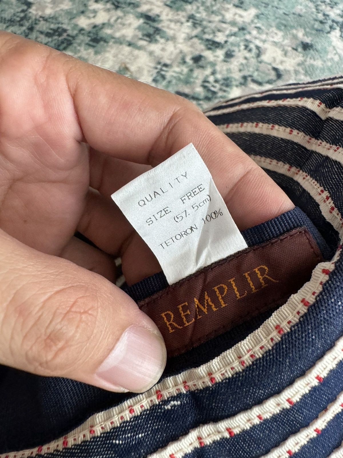 Japanese Brand × Vintage REMPLIR SELVEDGE SWIRL HAT Size ONE SIZE - 7 Thumbnail