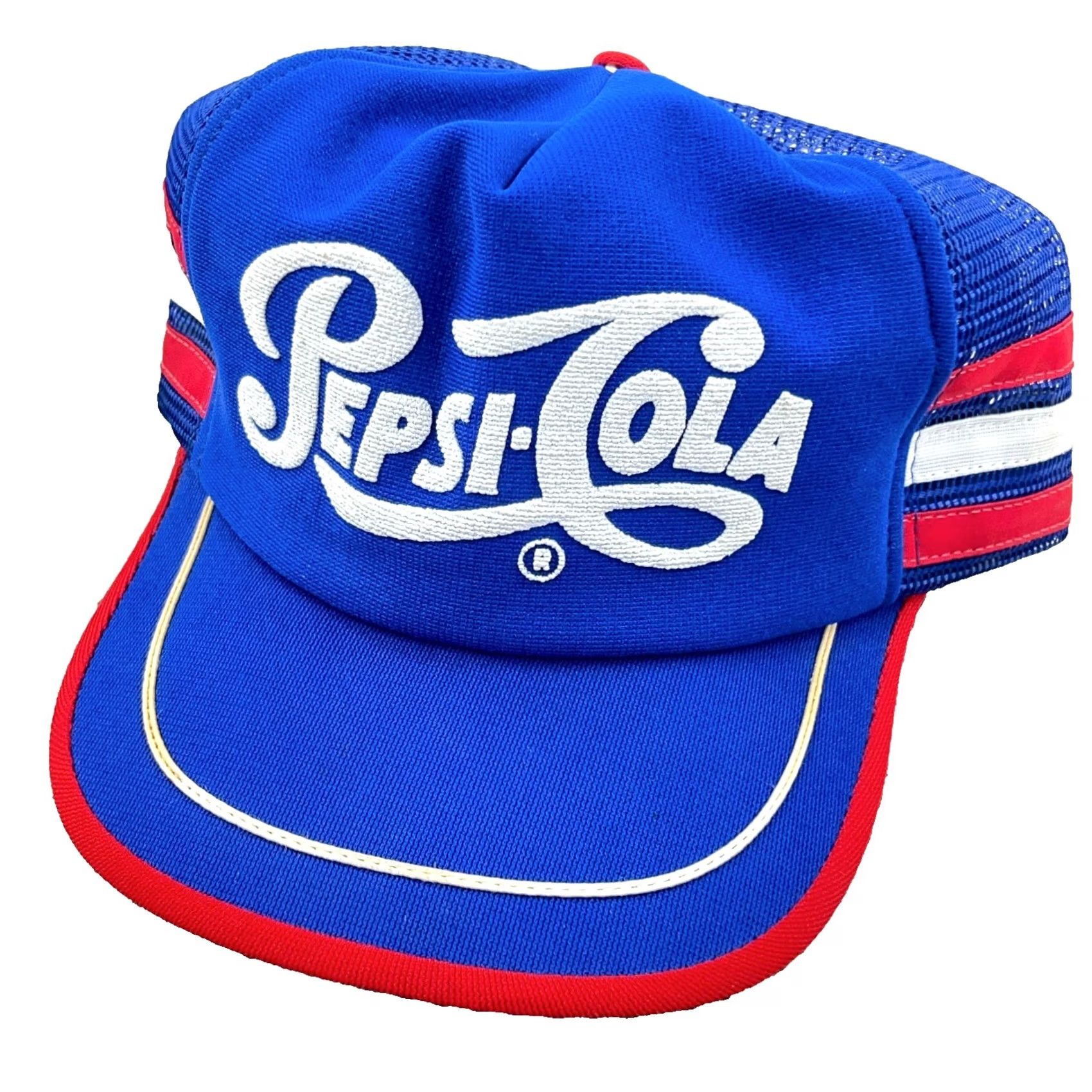 Vintage VINTAGE Pepsi Cola Trucker Hat Cap Snapback 3 Stripe Made In USA 80s Prop Size ONE SIZE - 2 Thumbnail
