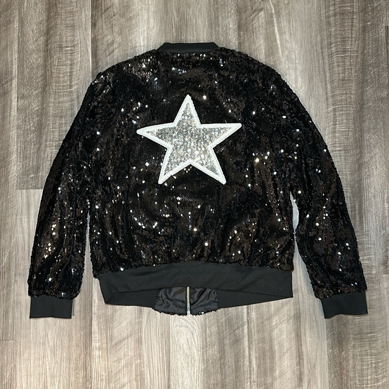 Other Bishop Street Apparel Sequined Star Bomber Jacket - Medium Size M / US 6-8 / IT 42-44 - 2 Thumbnail