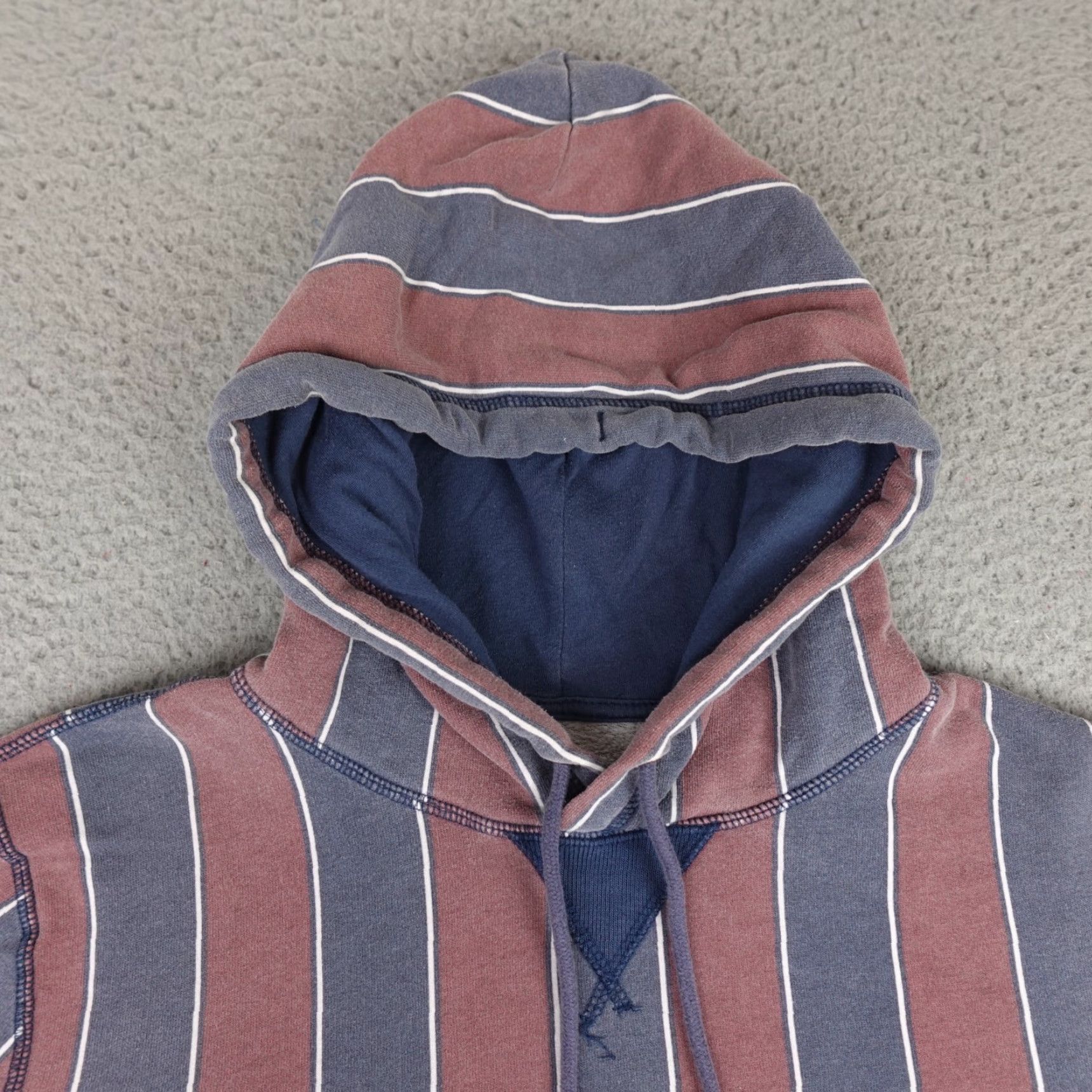 Abercrombie & Fitch Abercrombie & Fitch Hoodie Mens Large Multicolor Striped Fleece Hooded Pullover Sweatshirt Size US L / EU 52-54 / 3 - 4 Thumbnail