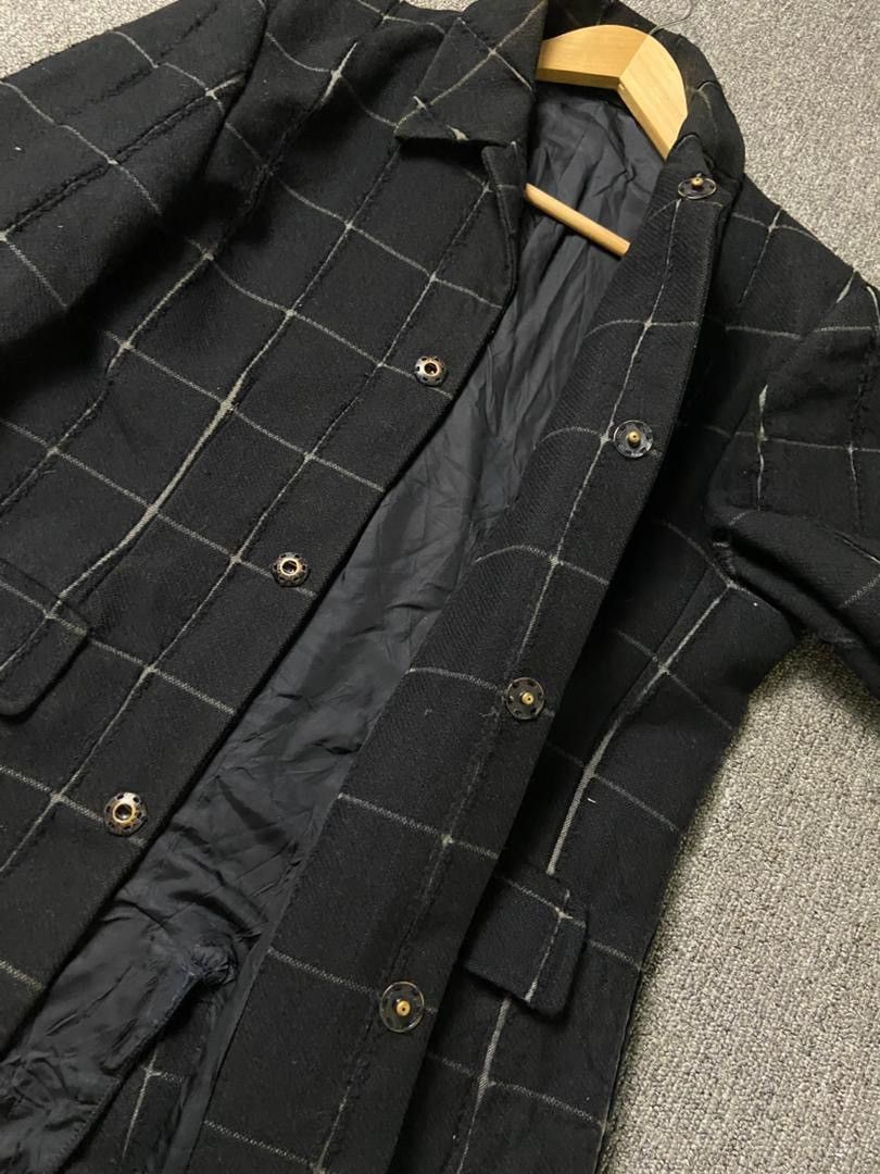 ABAHOUSE ABAHOUSE Brand Wool Blend Checkered Pattern Coat (183) Size US XS / EU 42 / 0 - 9 Thumbnail