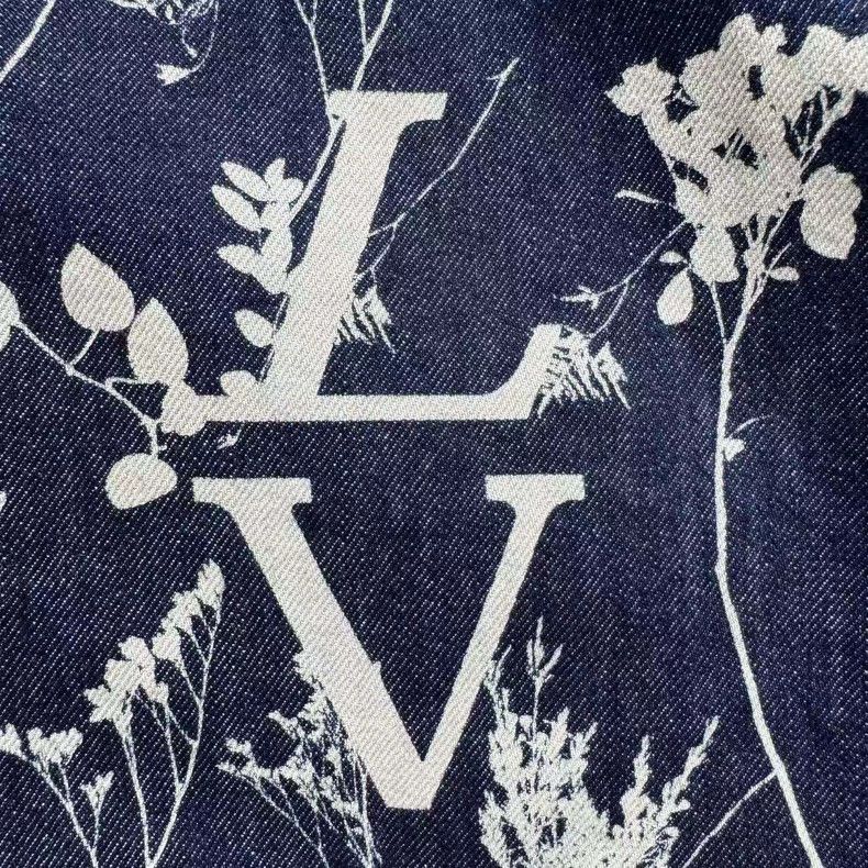 Louis Vuitton Louis Vuitton Wheat Spike Print Full Print Denim Classic Sh Size US L / EU 52-54 / 3 - 3 Thumbnail