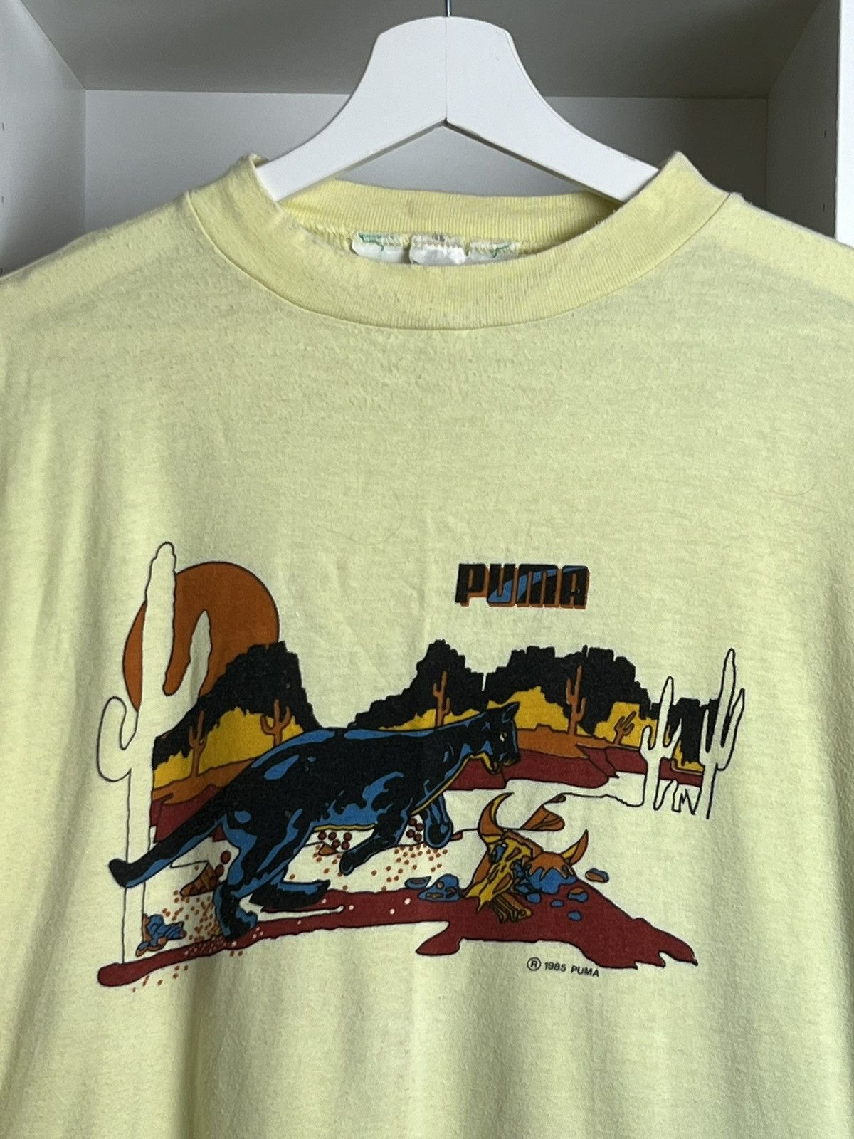 Puma × Vintage Vintage 80s 1985 Puma printed t-shirt XL retro boxy baggy 90s Size US XL / EU 56 / 4 - 3 Thumbnail
