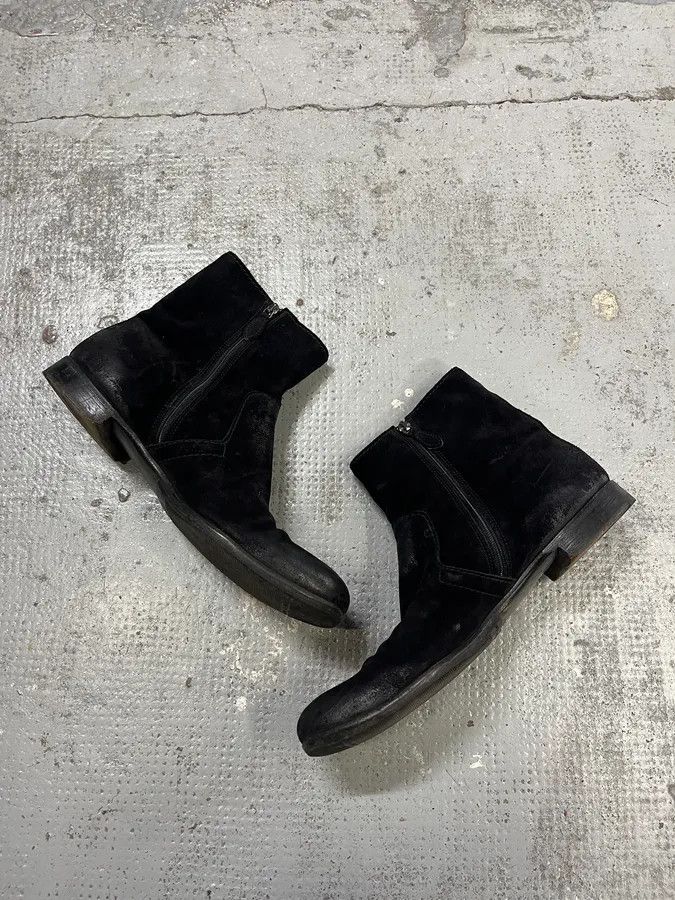 Prada Prada Black Eroded Leather Chelsea Boots Size US 9 / EU 42 - 3 Thumbnail