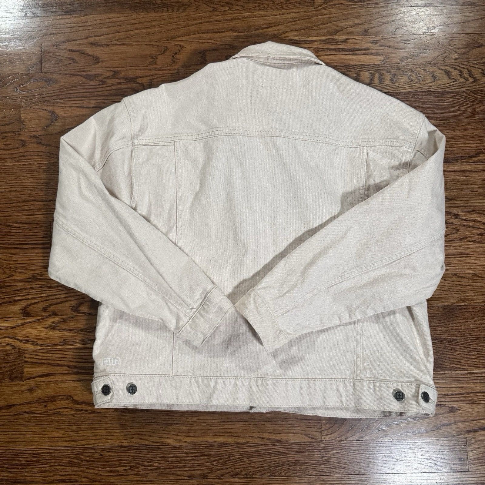 Ksubi Men’s Ksubi Cream Off White Denim Trucker Jacket Size Large Size US L / EU 52-54 / 3 - 7 Thumbnail