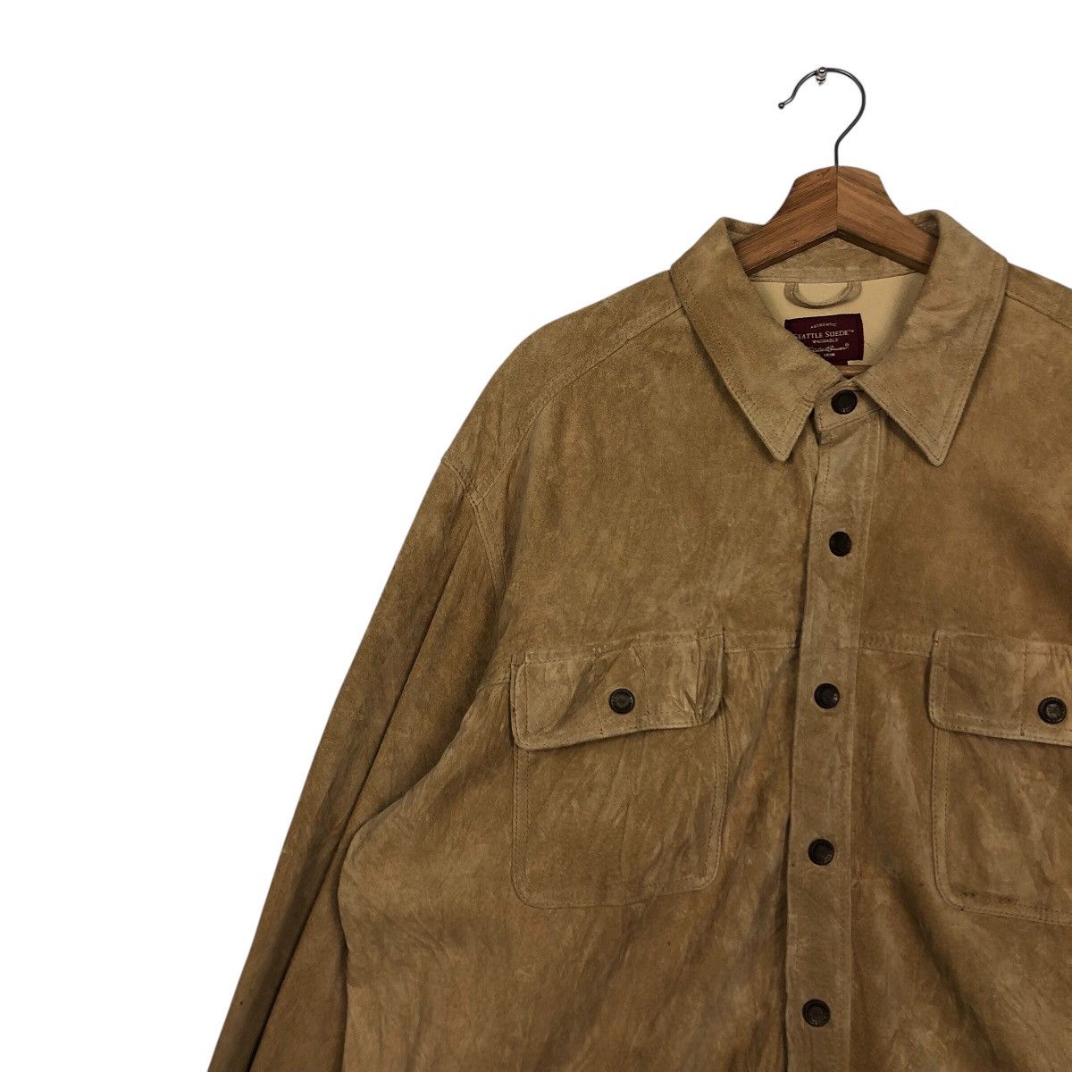 Eddie Bauer Vintage Biker Button Leather Jacket Eddie Bauer IsseyMiyake Size US XL / EU 56 / 4 - 8 Thumbnail